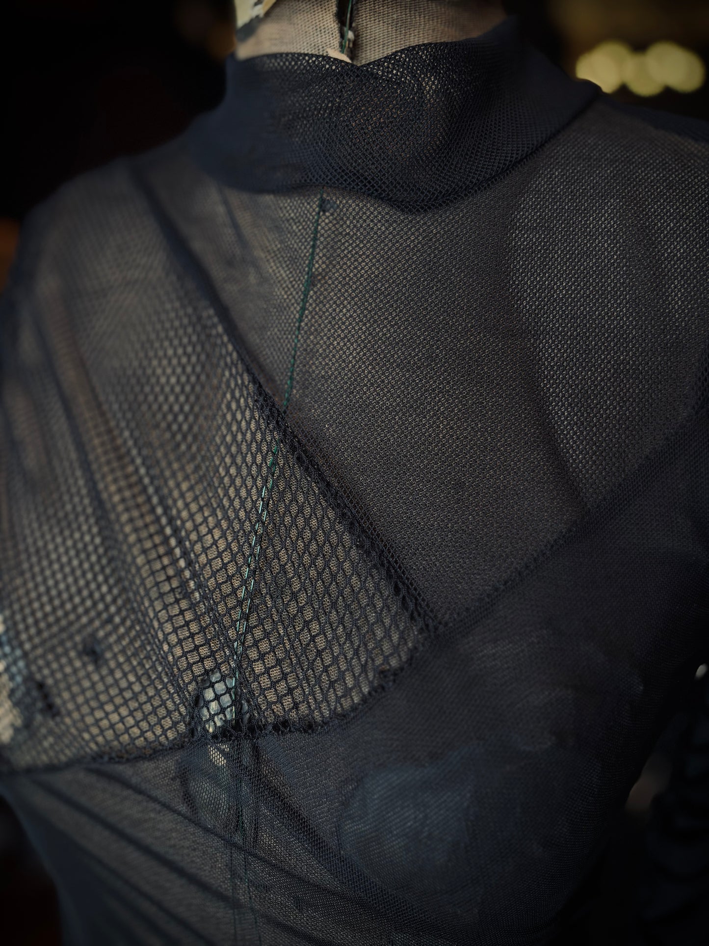 DARKERWAVES sheer fishnet dress