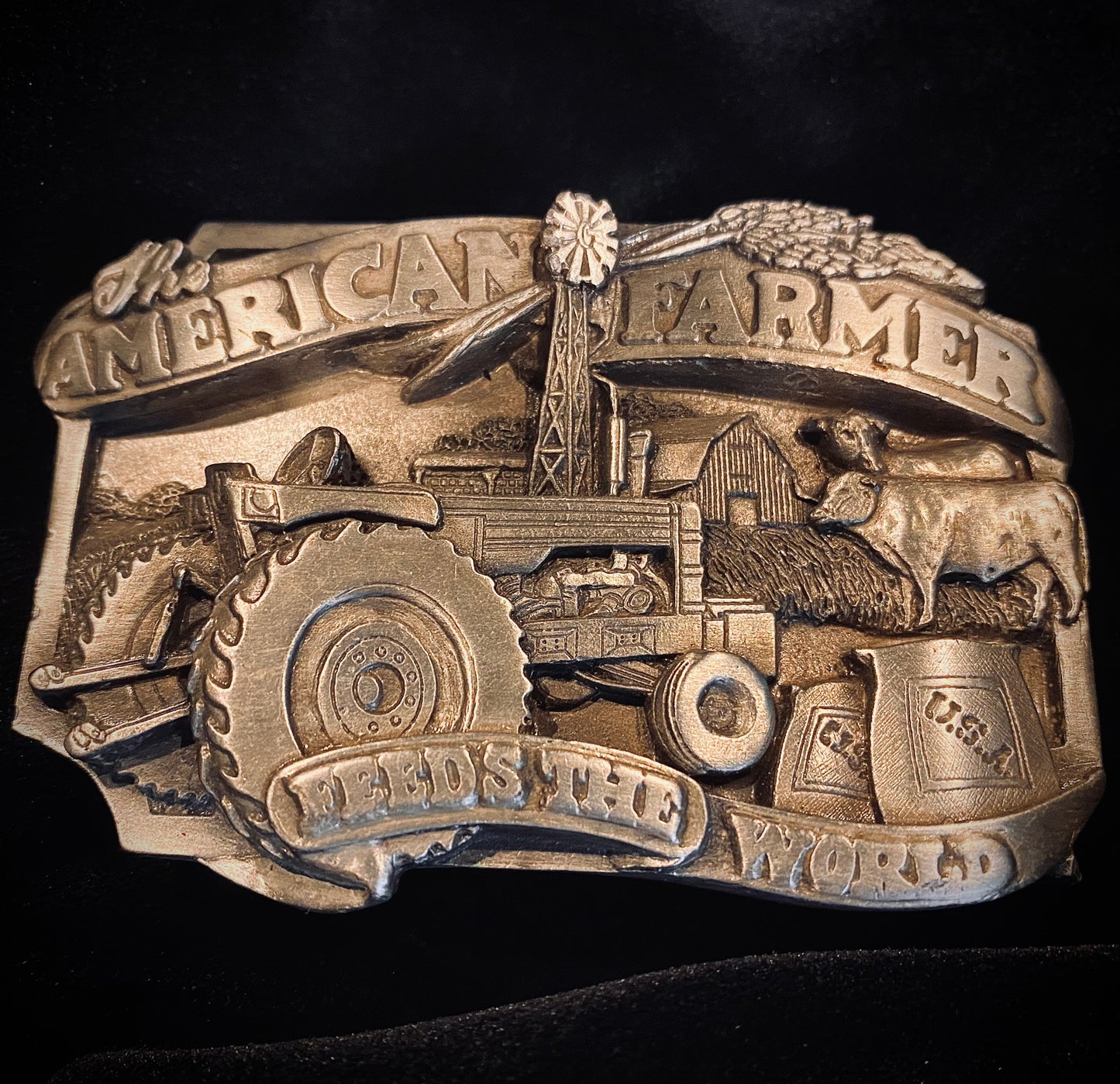 Vintage Siskiyou Buckle Co. “American Farmers” Belt Buckle