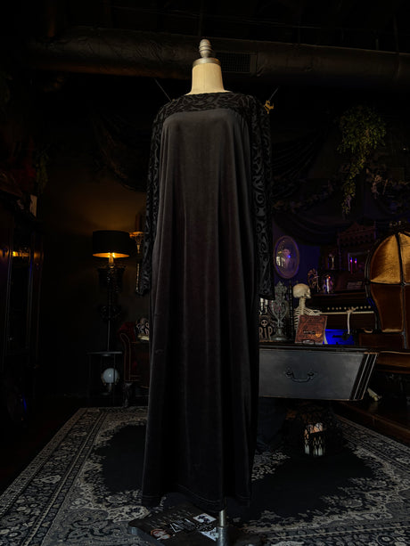 Vintage 90’s Diane Von Furstenberg Black Velvet Midaxi Dress