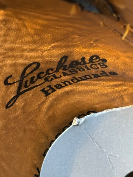 Lucchese Black Patent Leather Cowboy Boots