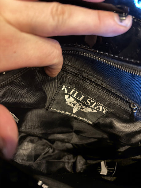 Killstar Black Vinyl Seashell Handbag w/Adjustable Crossbody Strap