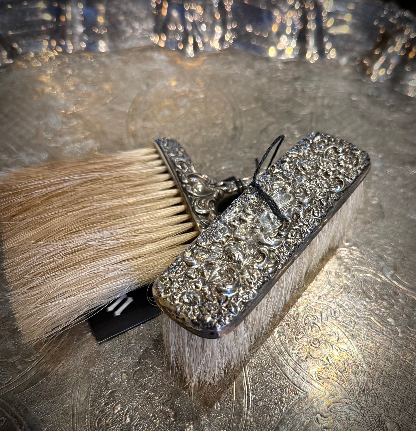 Vintage Barbering Two-Piece Set of Brushes