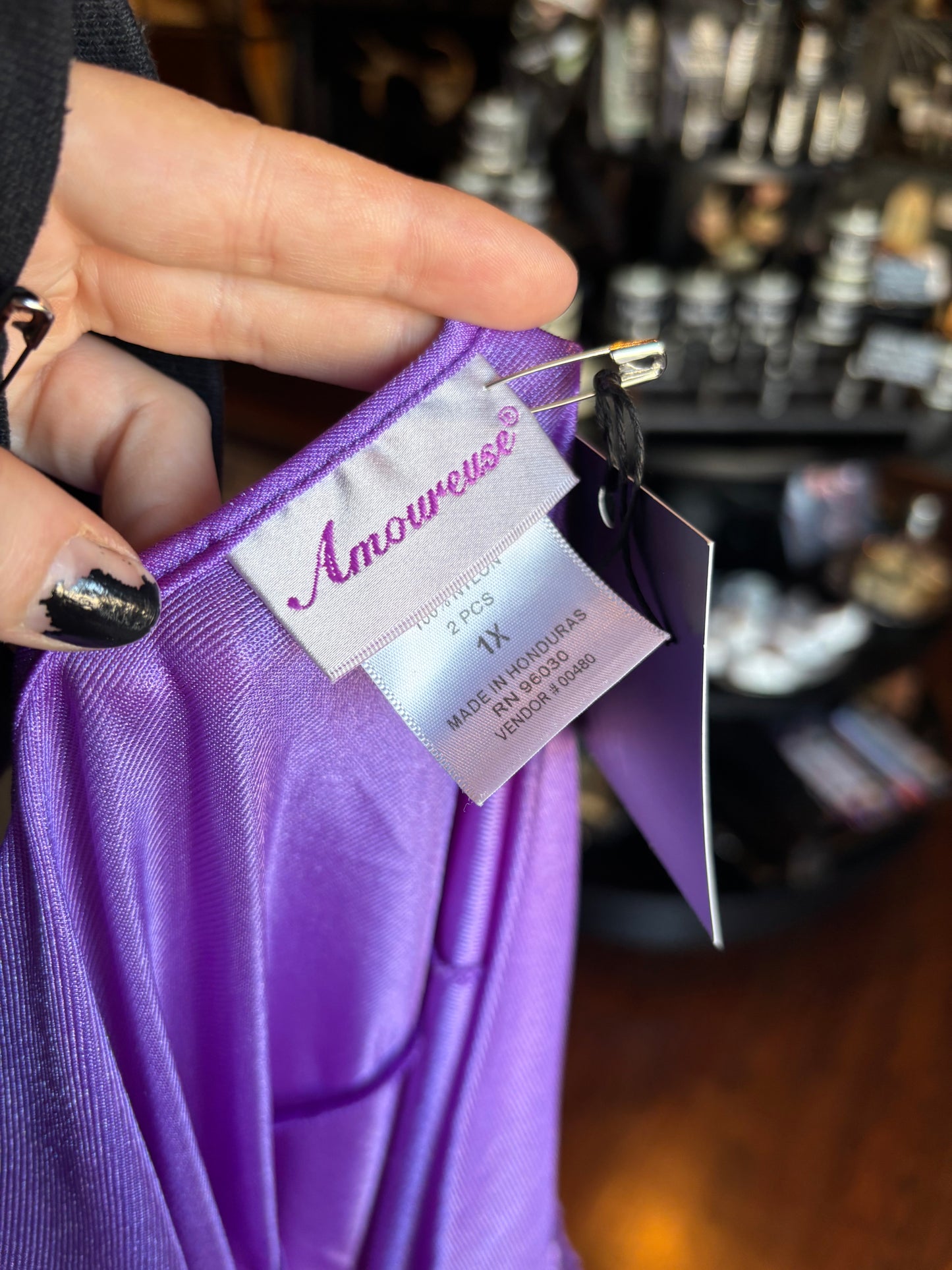 Amoureuse Purple Lace Nightgown