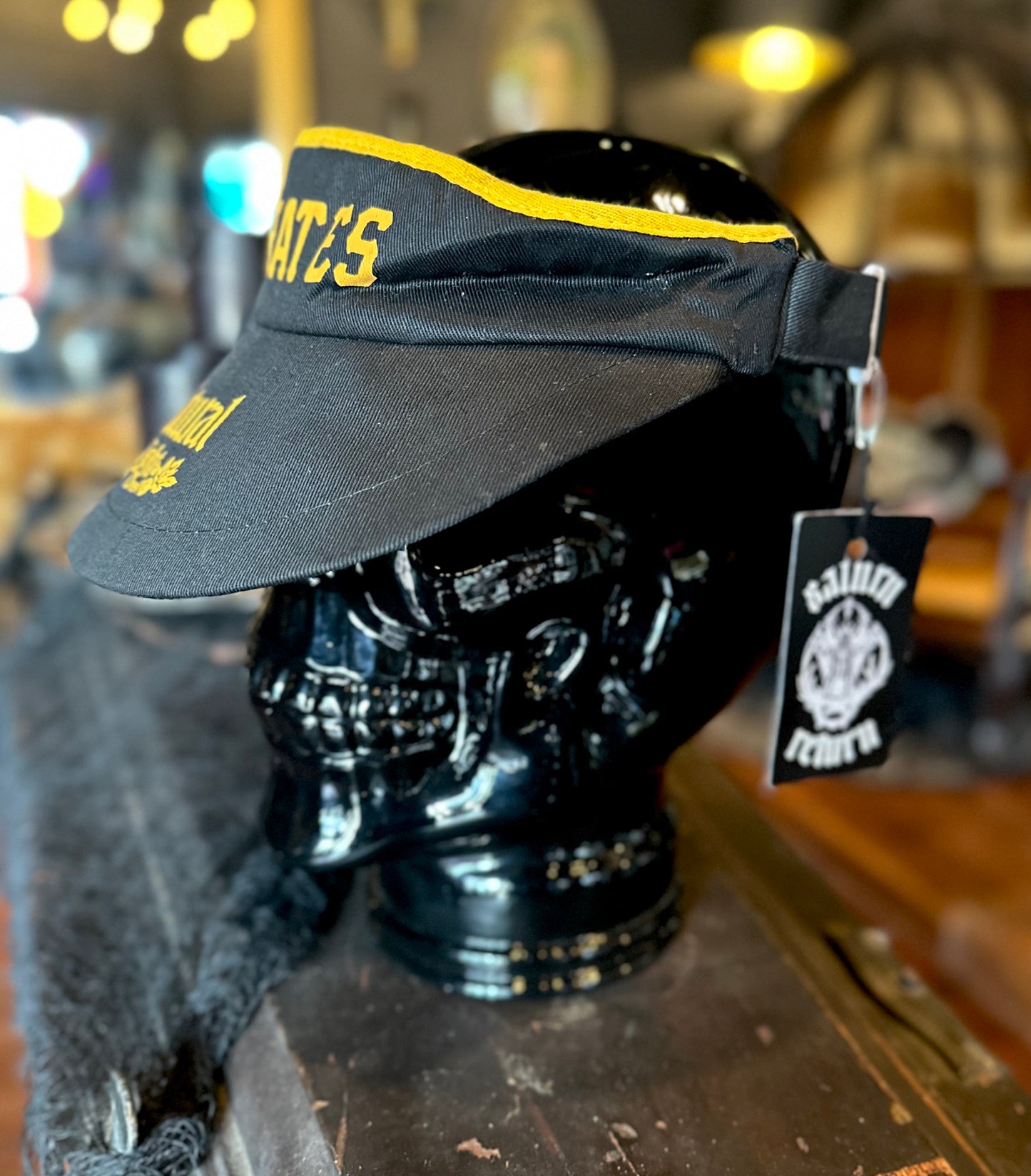 Vintage Natural Natty Light Pittsburgh Pirates Black Visor Hat