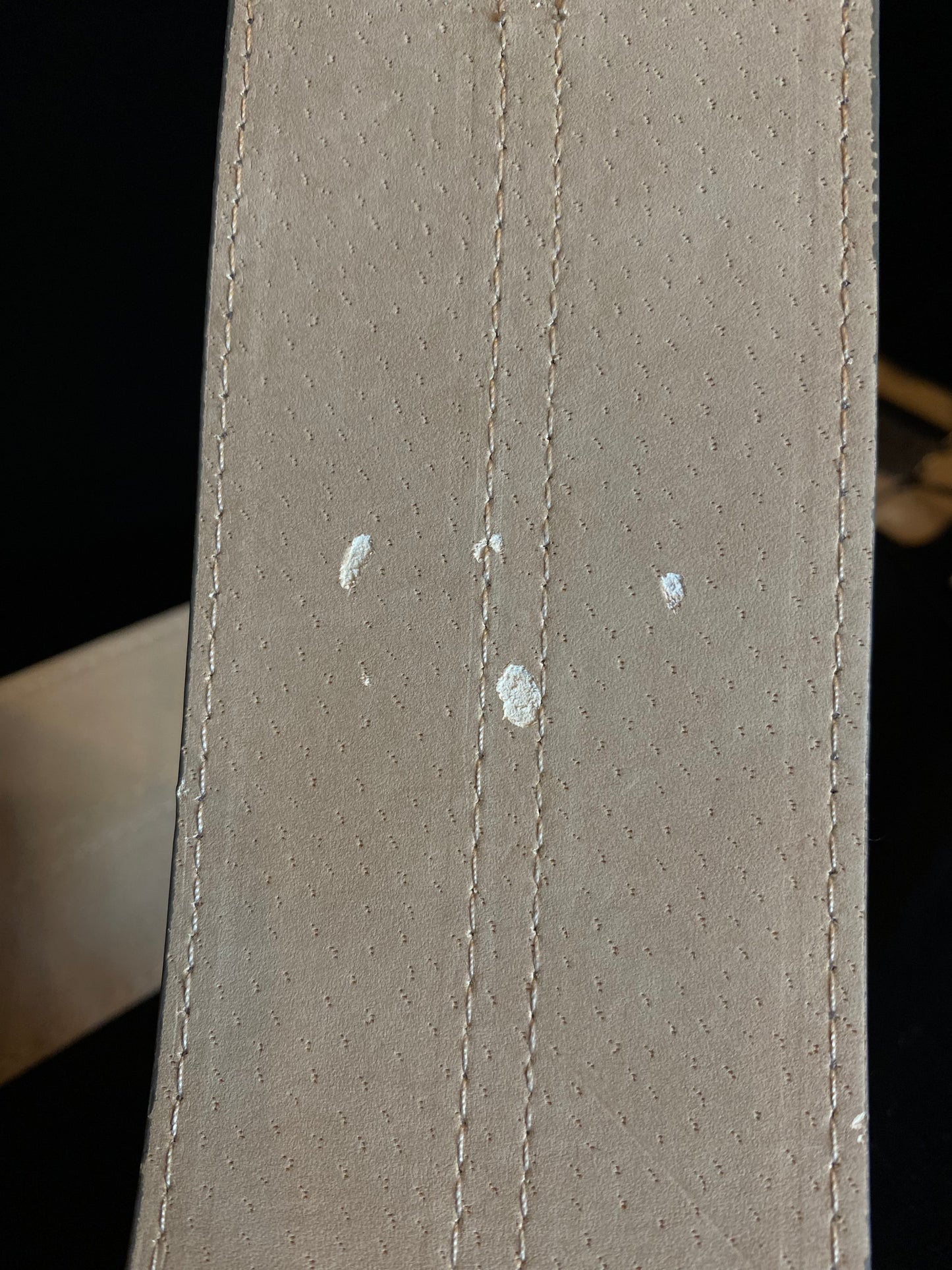 Grey Suede and Patent Leather Waist Belt