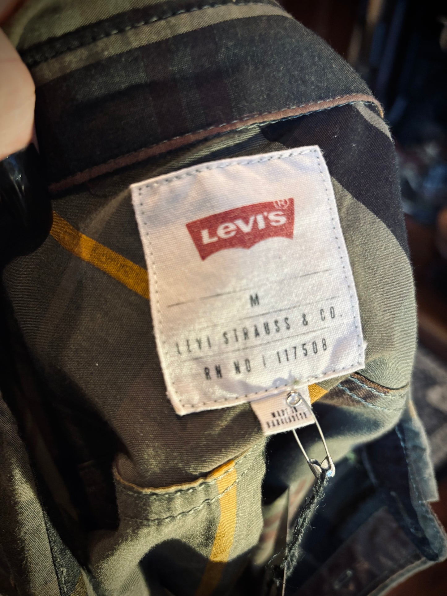 Levi’s Green and brown Button down