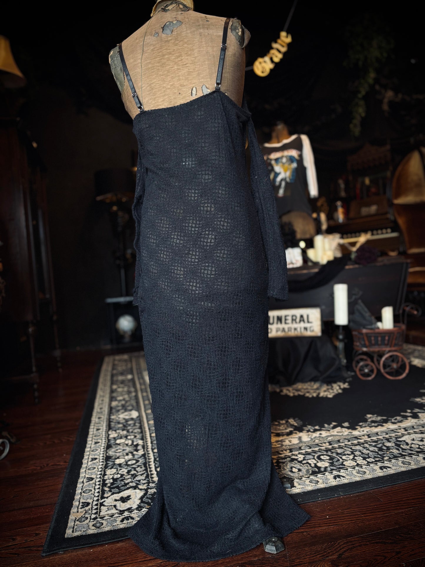 Poster Girl semi-sheer Bodycon full length dress