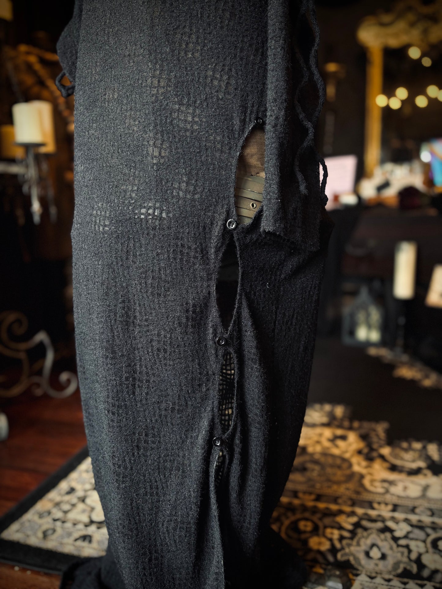Poster Girl semi-sheer Bodycon full length dress