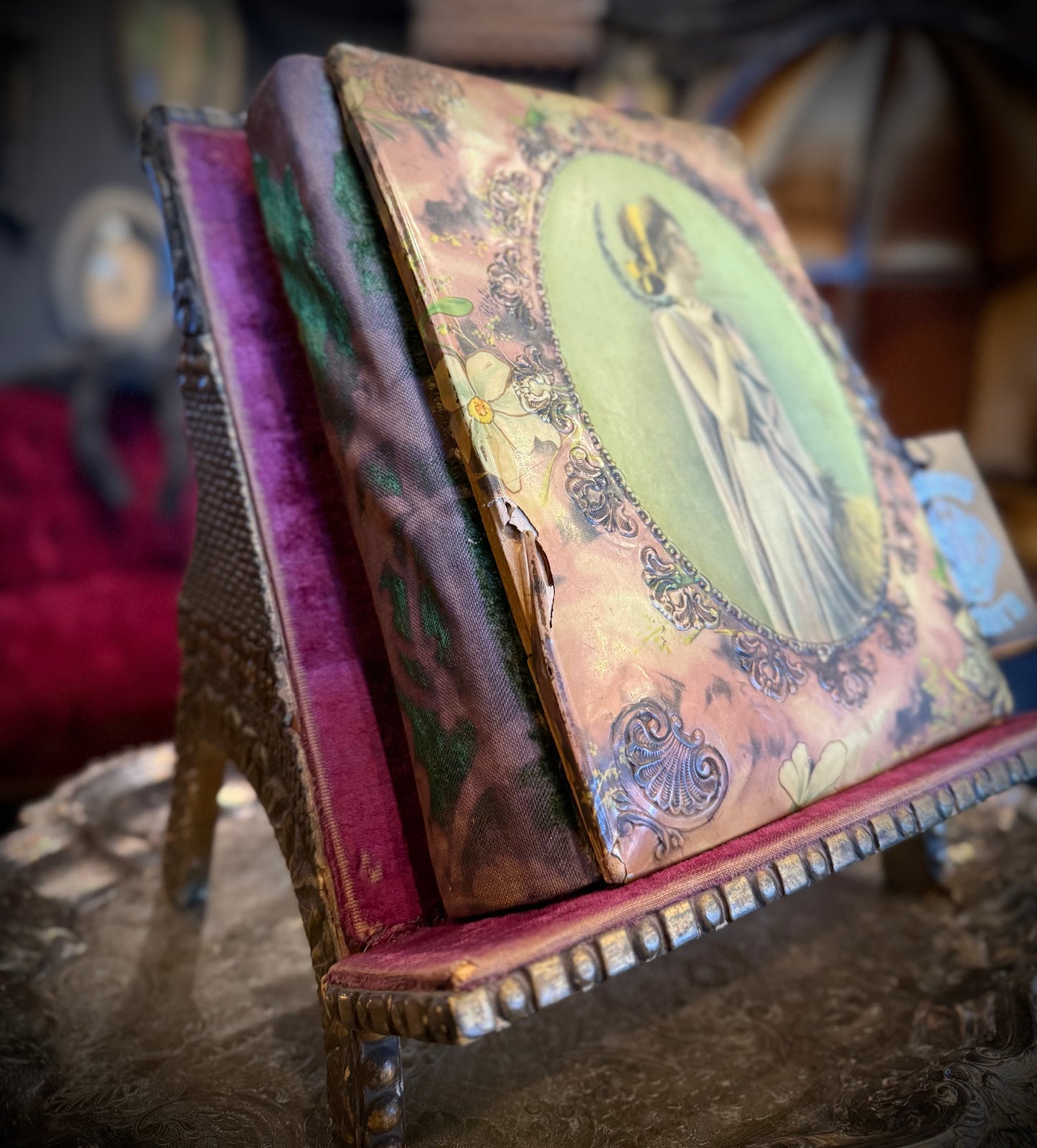 Antique Goddess Demeter Decorative Floral Blank Photo Album