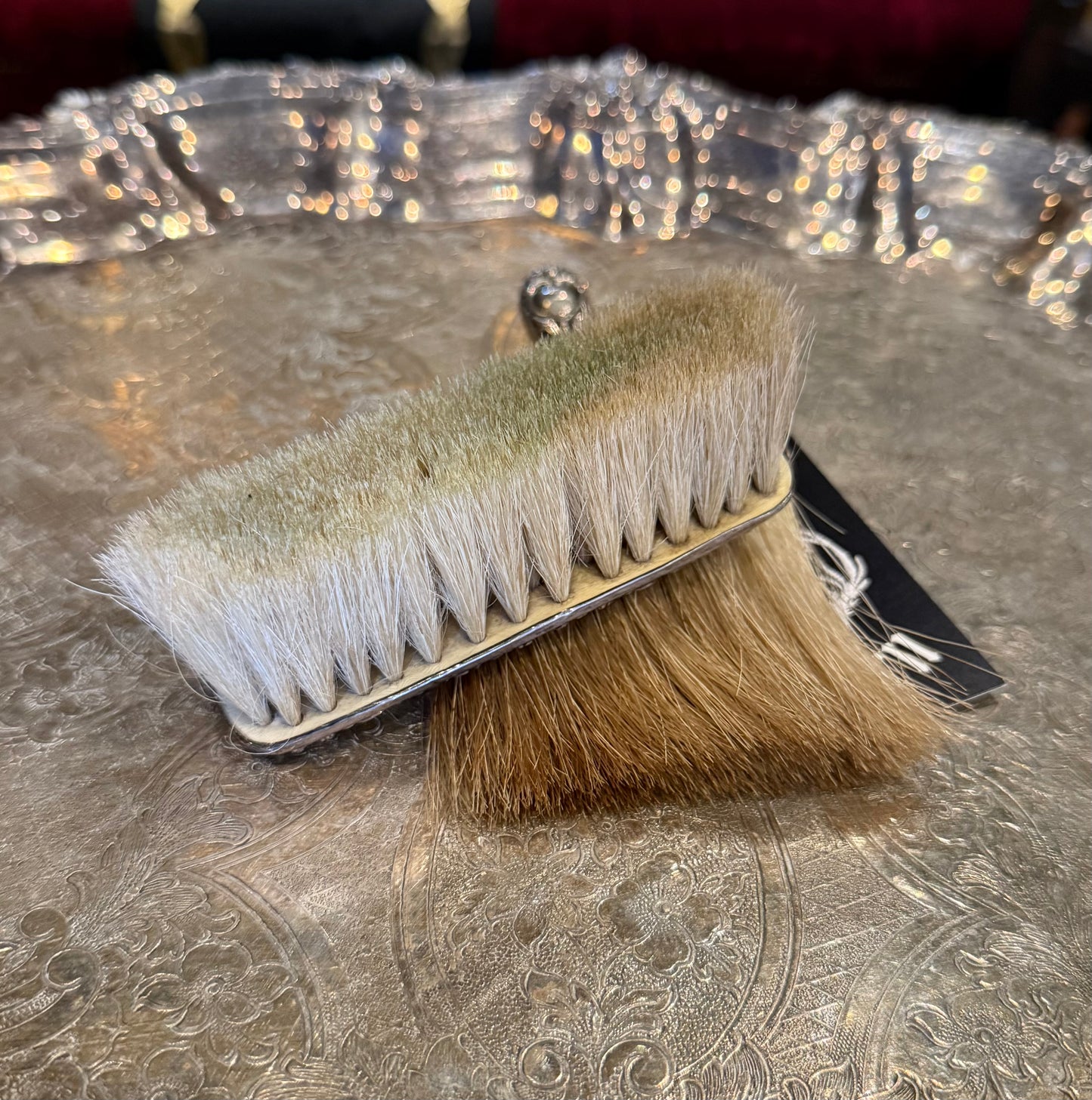 Vintage Barbering Two-Piece Set of Brushes