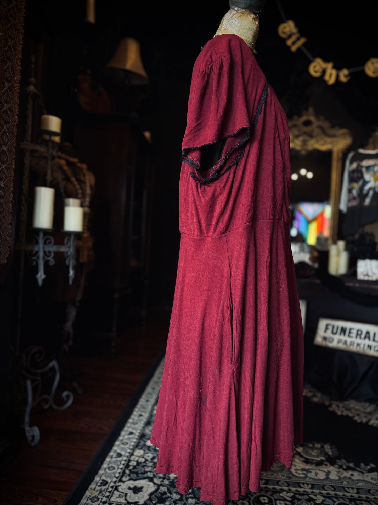 Thorne and fable Red plus size Cut-put dress