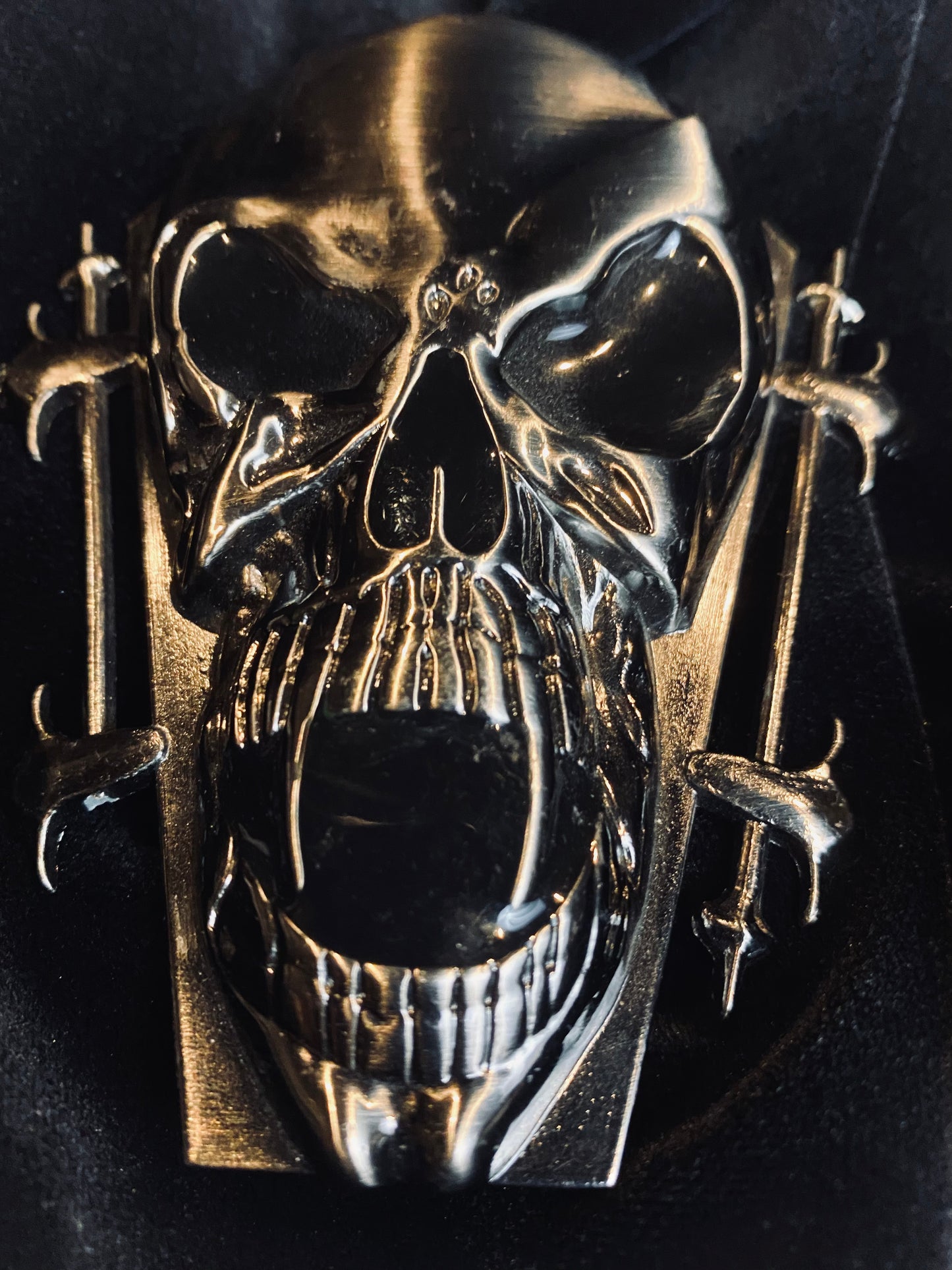 Stainless Steel Skull Coffin Shaped belt buckle