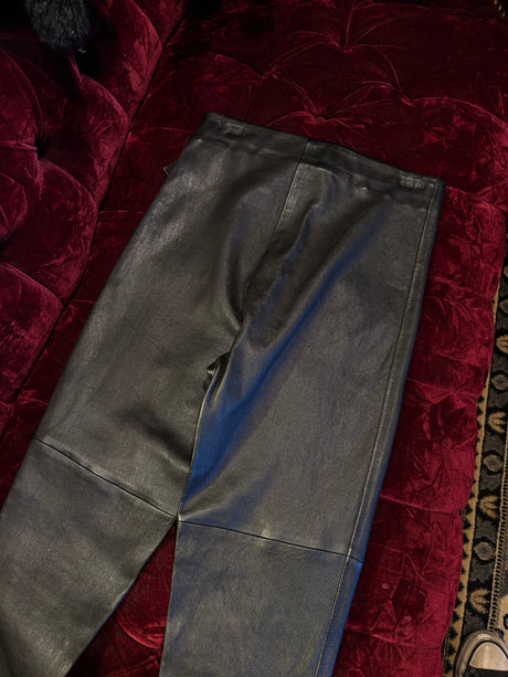 Maison Martin Margiela x H&M Black Leather Skinny Stirrup Leggings