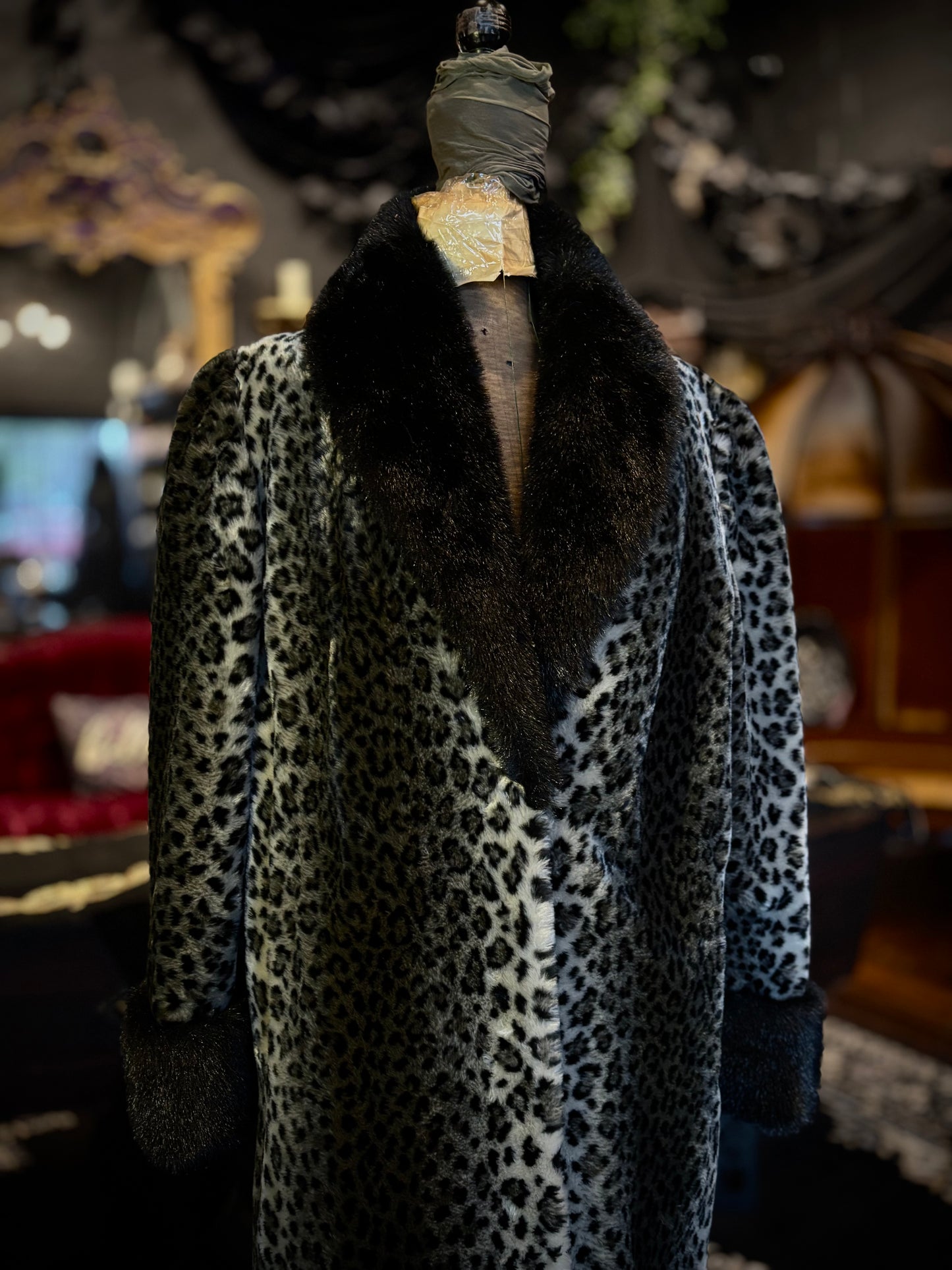 Extra Long! Vintage Faux Fur Olympia Coat