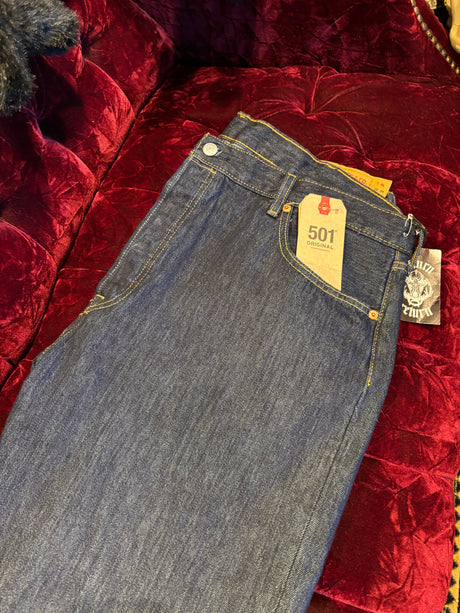NWT Classic Levi Dark Wash 501 Originals Denim Jeans