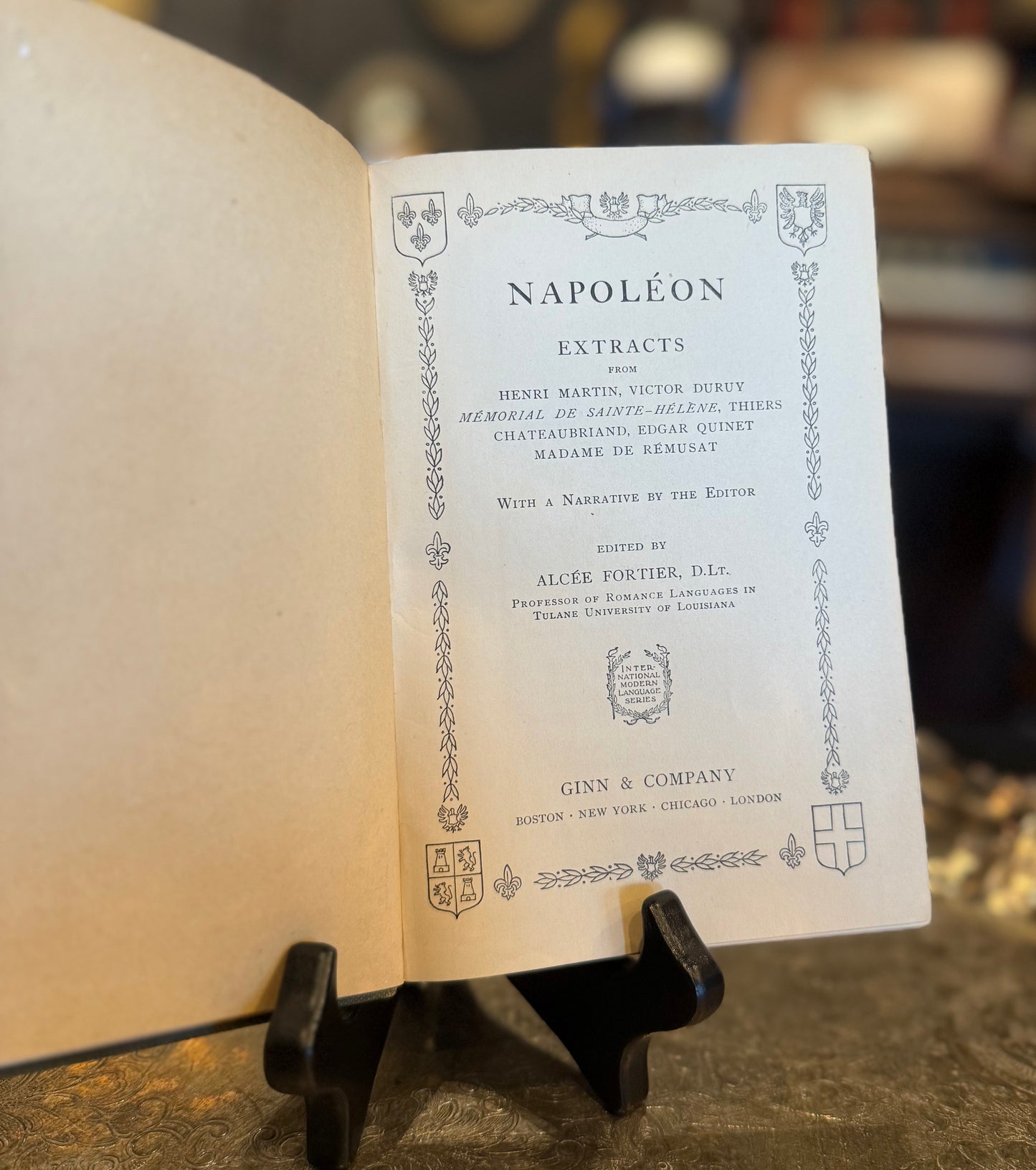 Antique 1896 Napoléon Book Edited by Alcée Fortier