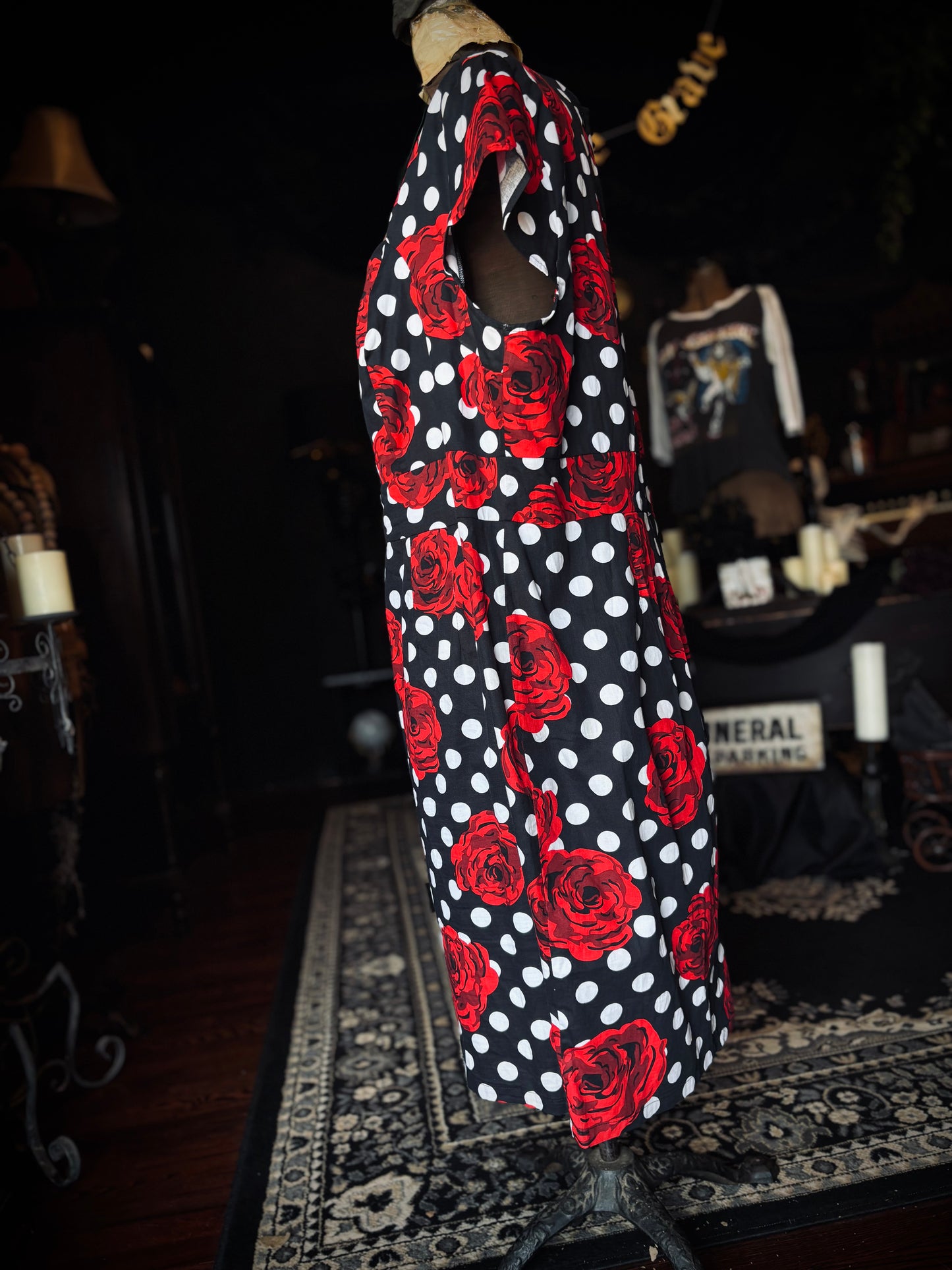 Grace Karin Rose Polkadot pinup dress