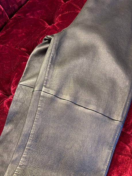 Maison Martin Margiela x H&M Black Leather Skinny Stirrup Leggings