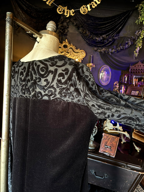 Vintage 90’s Diane Von Furstenberg Black Velvet Midaxi Dress
