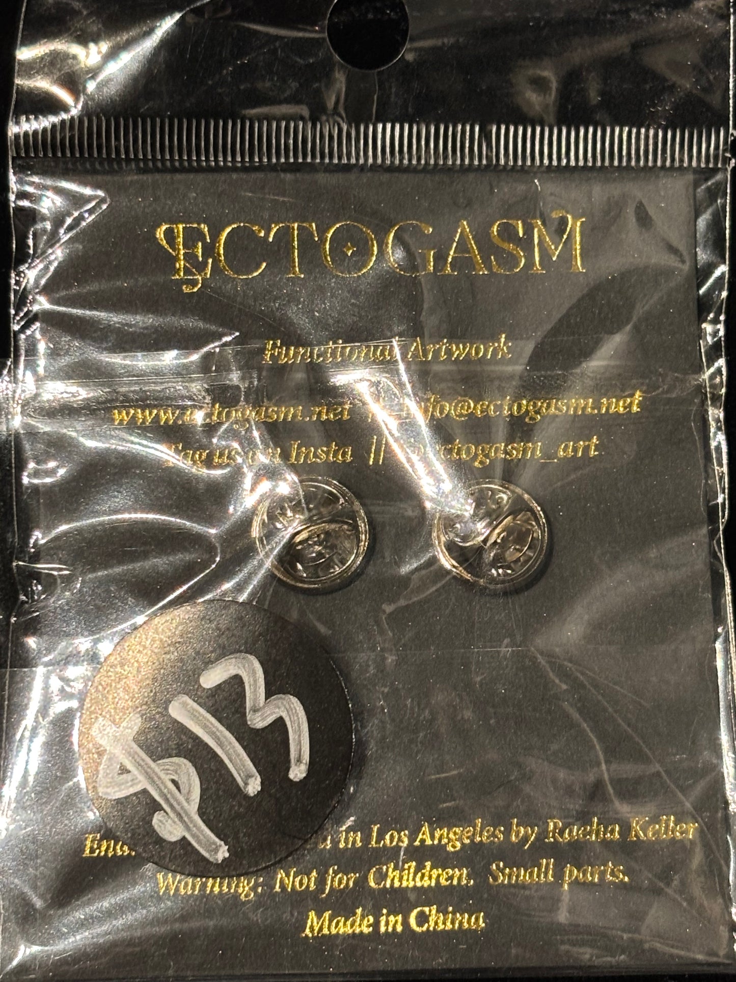 Ectogasm Silver Moon pin