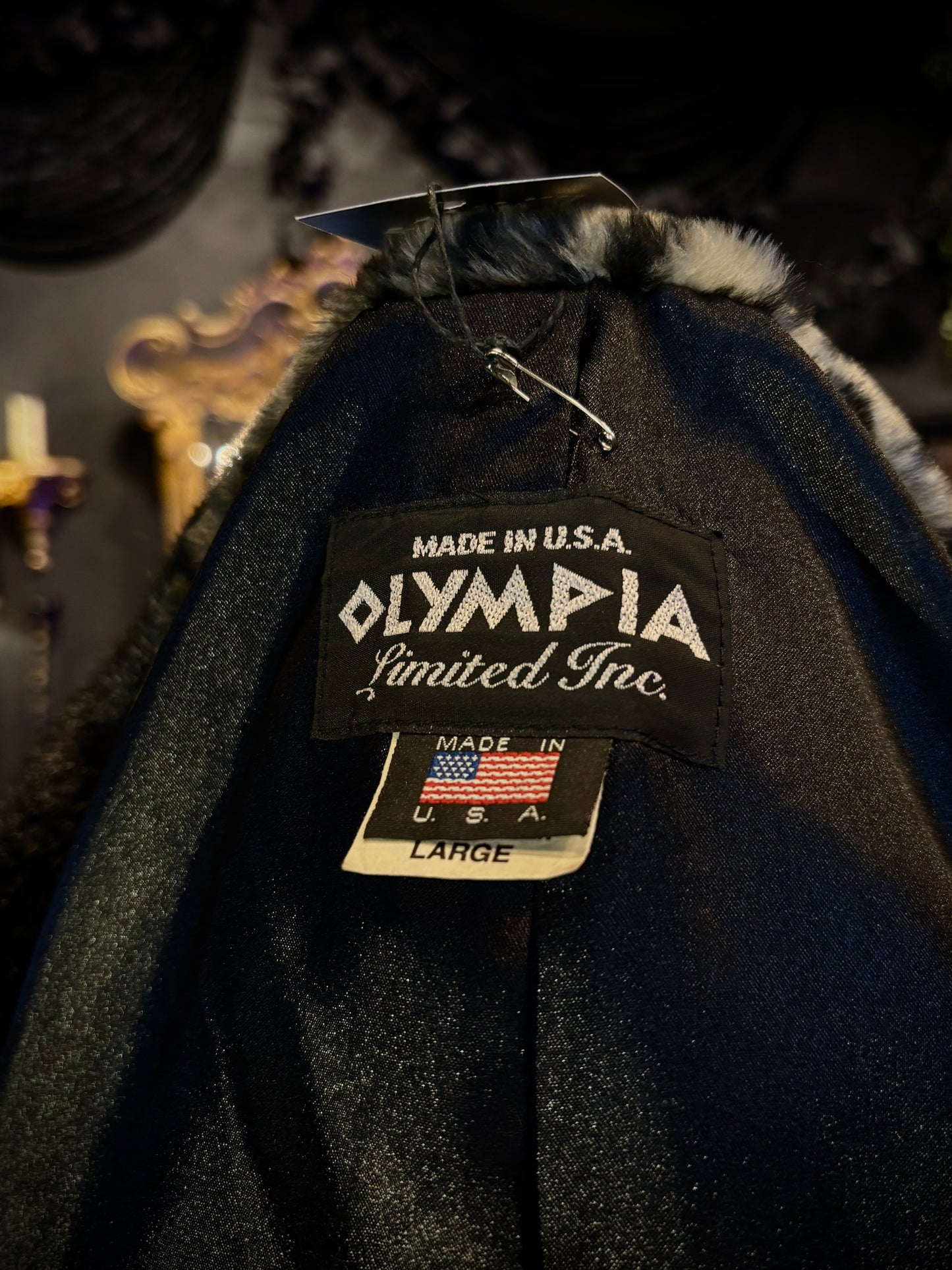Extra Long! Vintage Faux Fur Olympia Coat