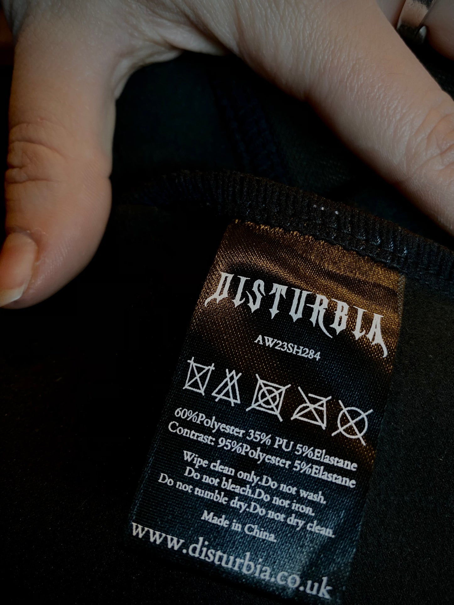 Disturbia Faux Leather Bustier Top
