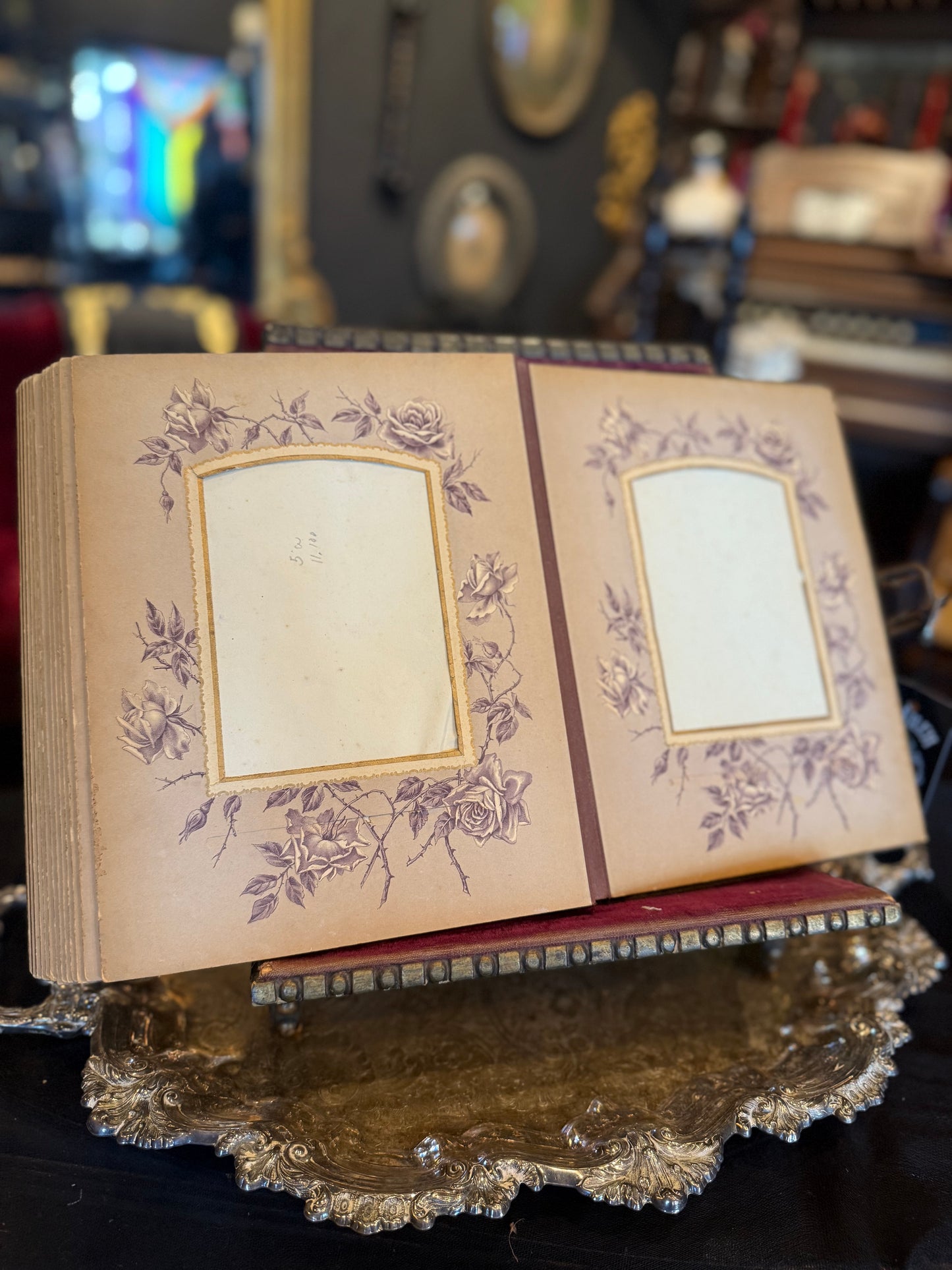 Antique Goddess Demeter Decorative Floral Blank Photo Album