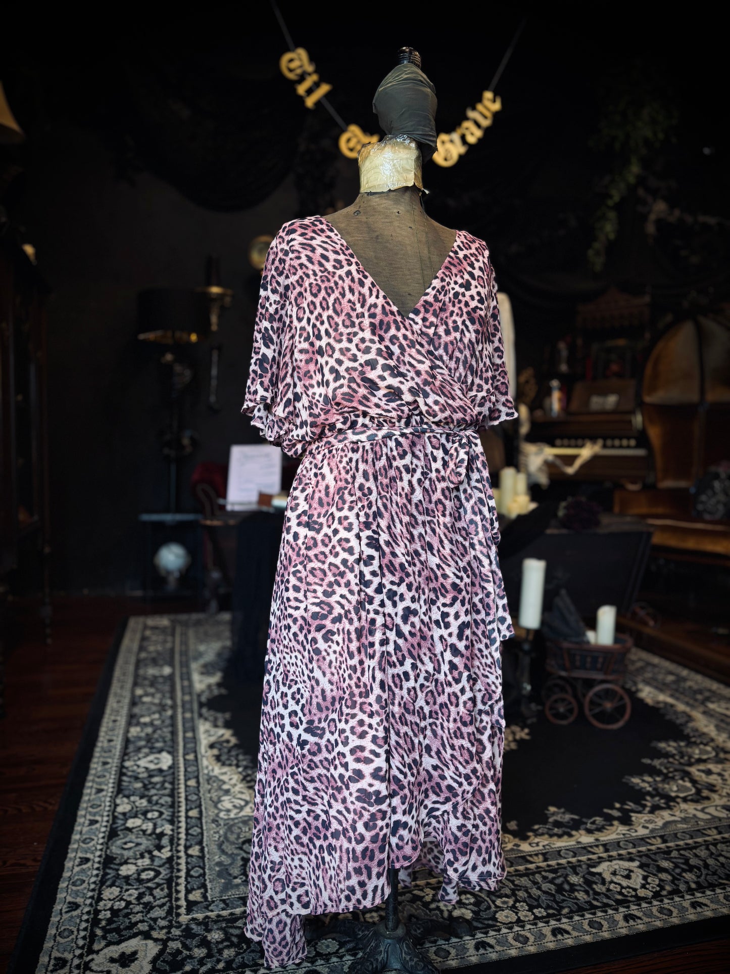 Pretty in pink Torrid Cheetah Print Wrap dress