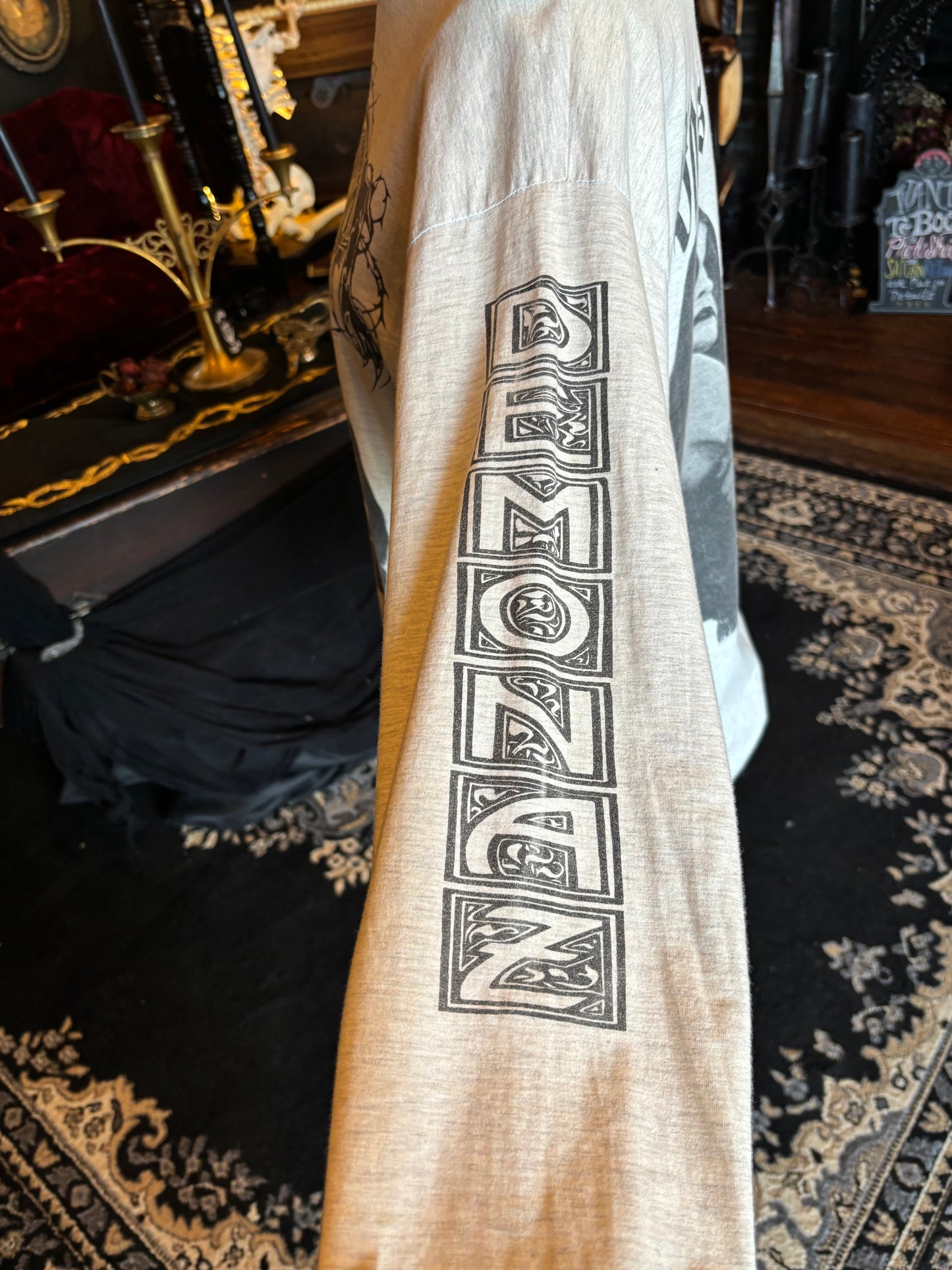 Vintage Grey Immortal Battles In The North Long Sleeve Tee