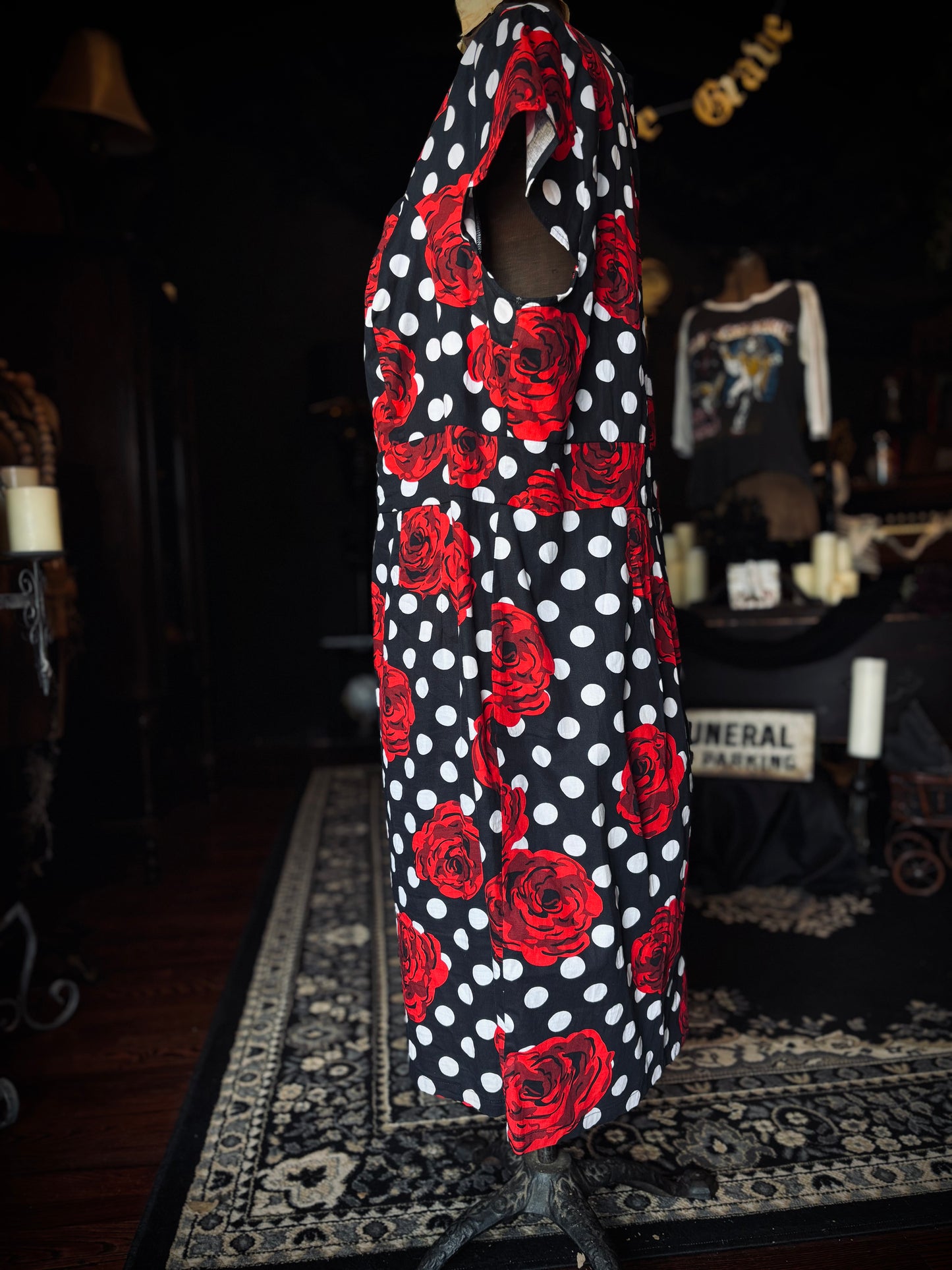 Grace Karin Rose Polkadot pinup dress