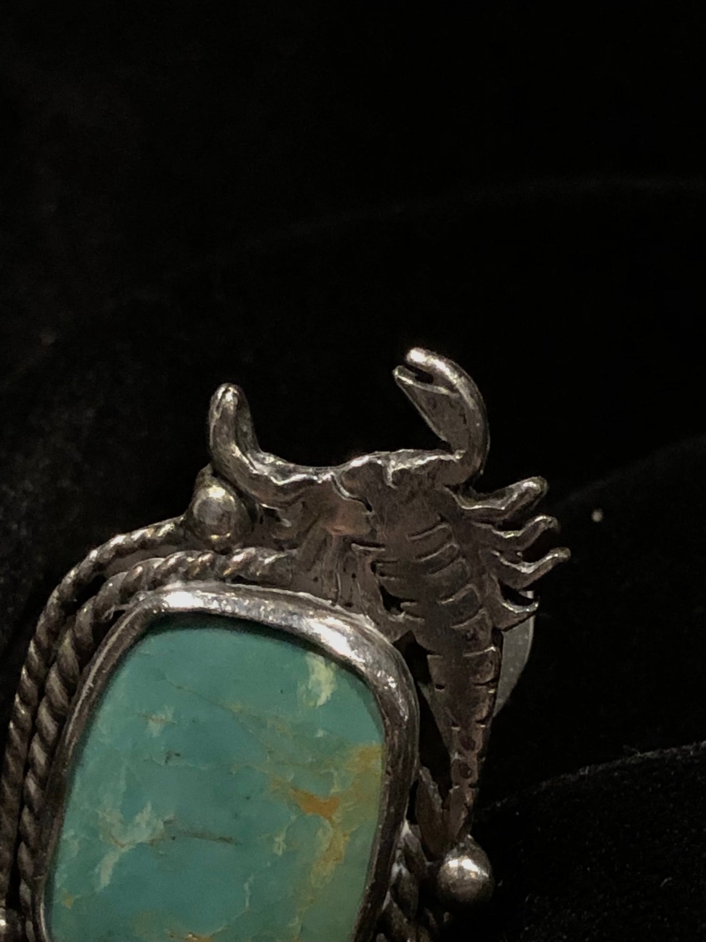 Sterling Silver Scorpion Turquoise Ring