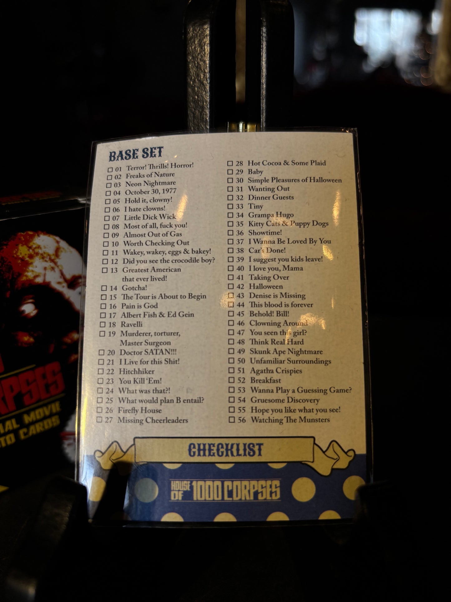 House Of 1000 Corpses Collectable Movie Photo Cards