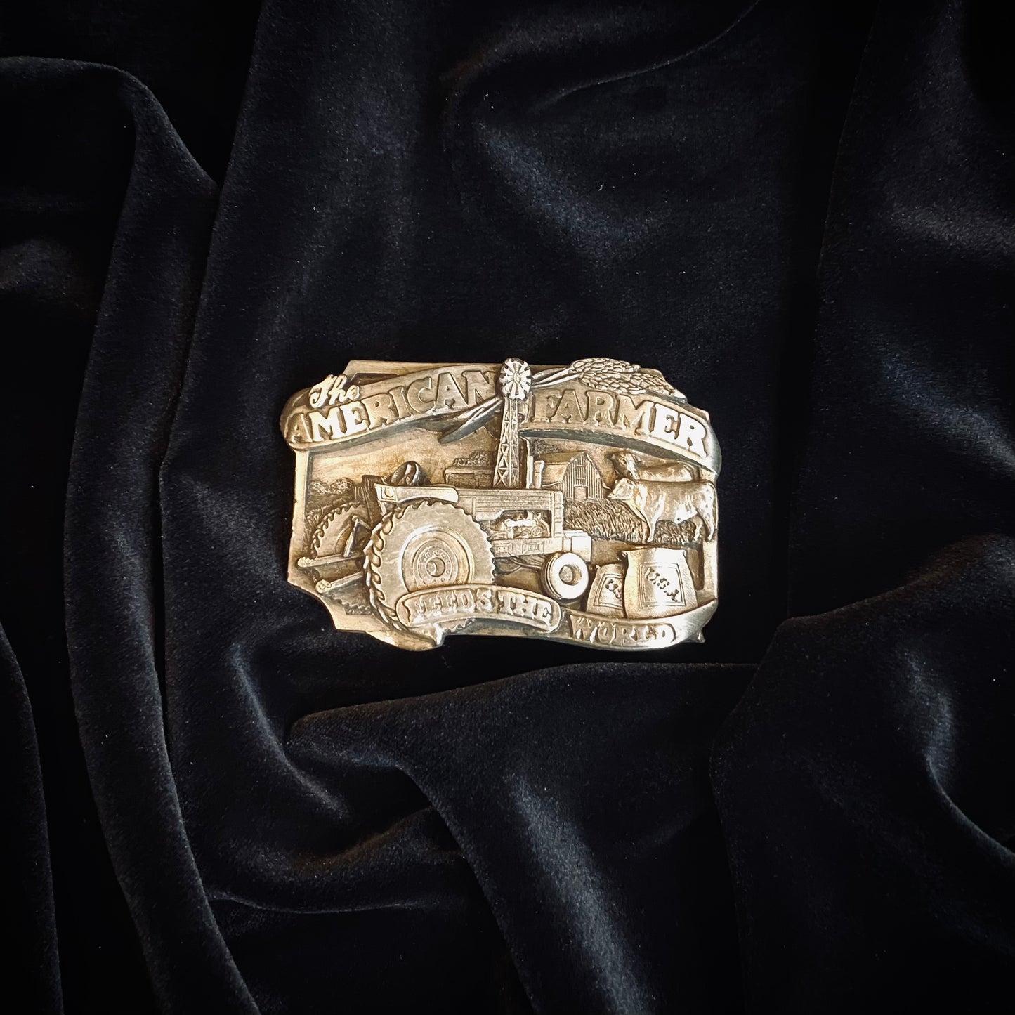 Vintage Siskiyou Buckle Co. “American Farmers” Belt Buckle