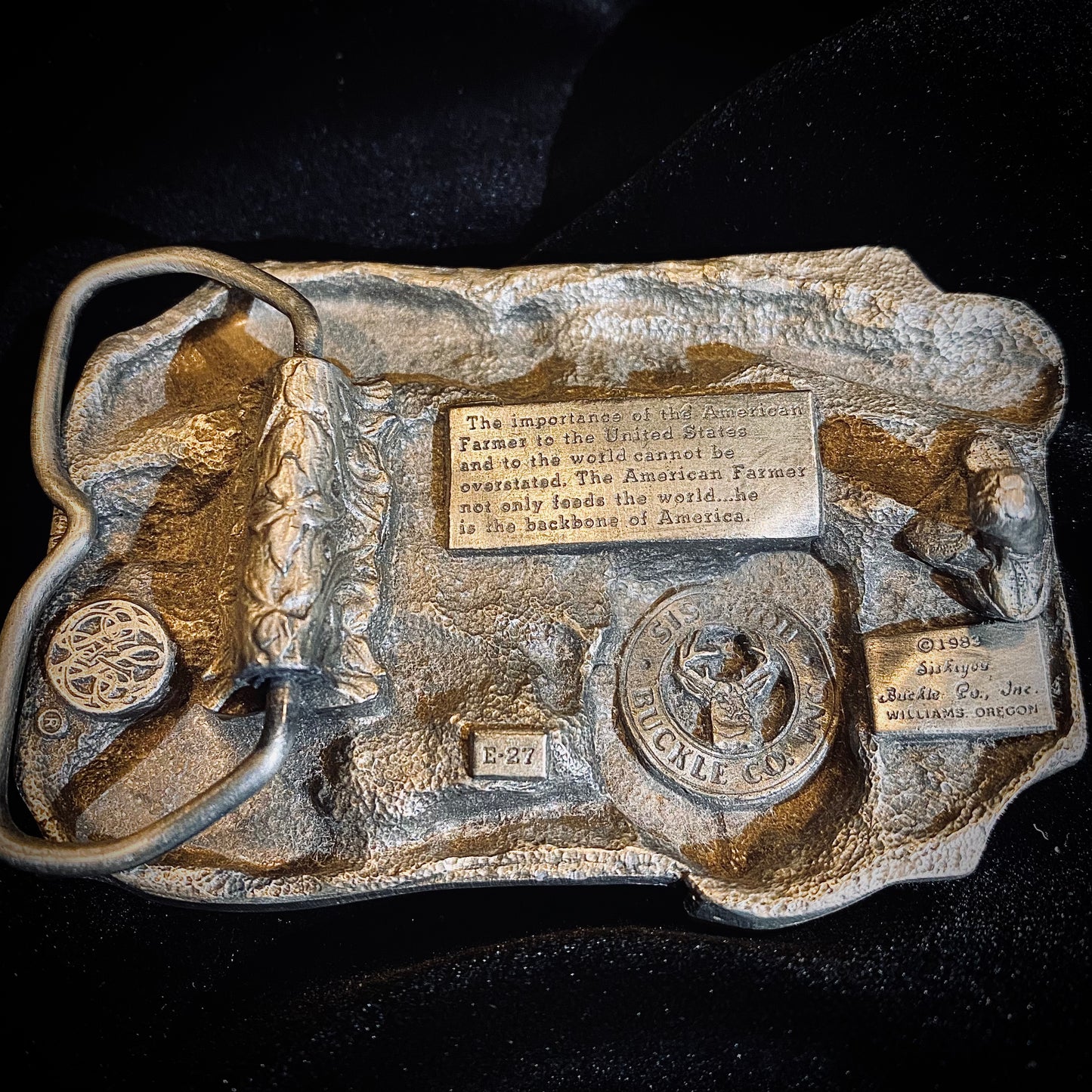 Vintage Siskiyou Buckle Co. “American Farmers” Belt Buckle