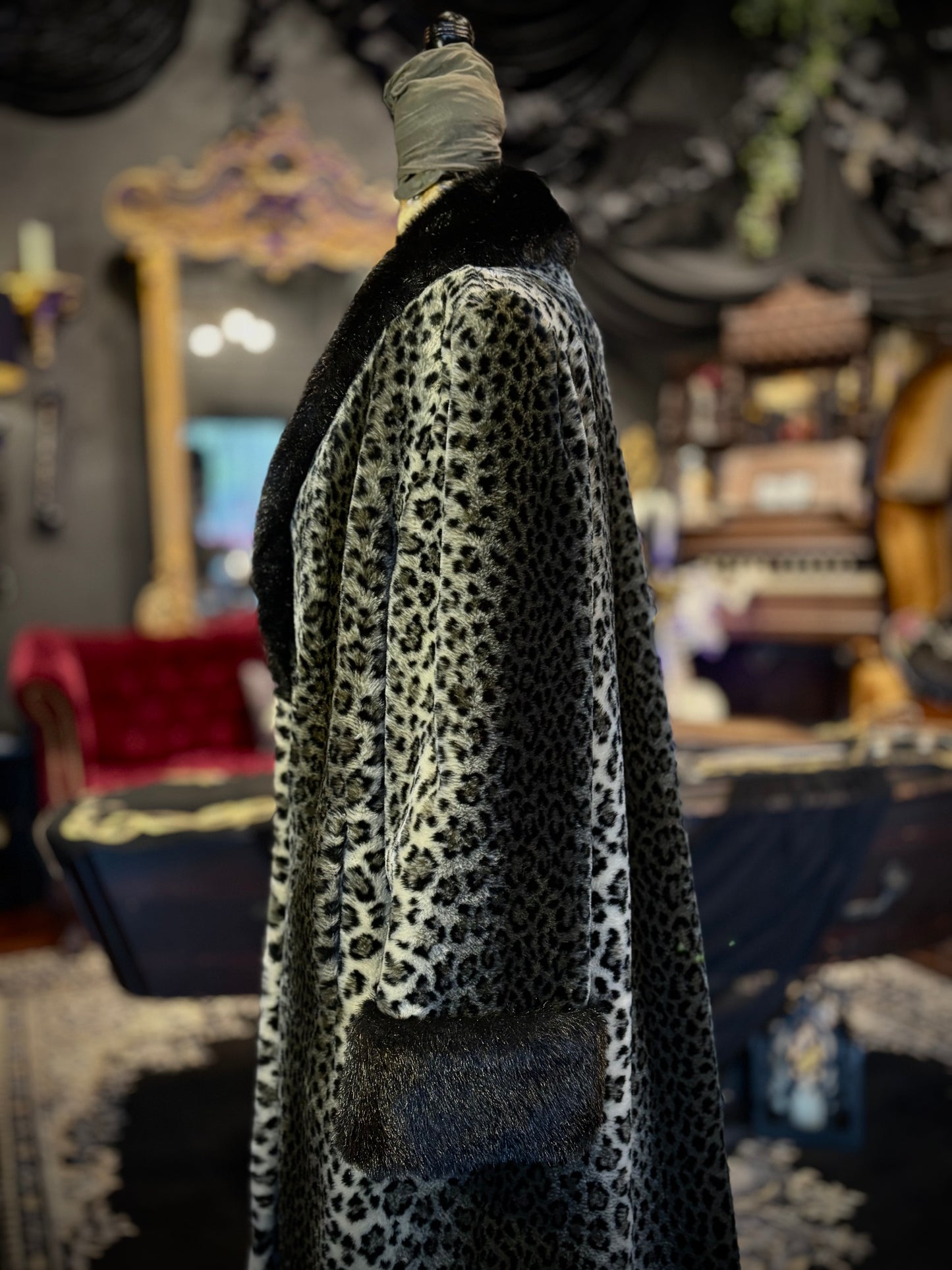 Extra Long! Vintage Faux Fur Olympia Coat