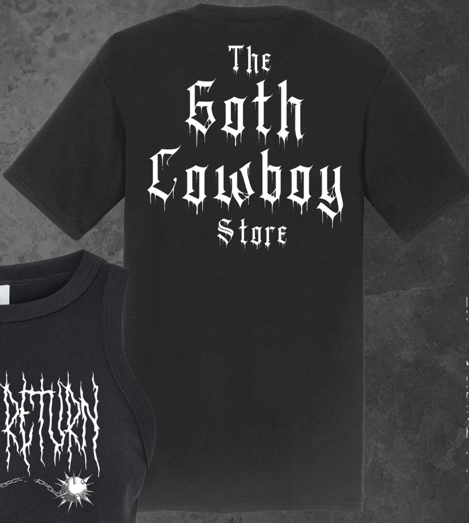 “The Goth Cowboy Store” Gothic Cathedral T-Shirt