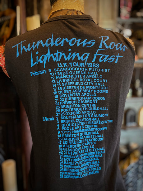 Vintage Thin Lizzy “Thunder and Lightning” 1983 Tour Sleeveless T-Shirt