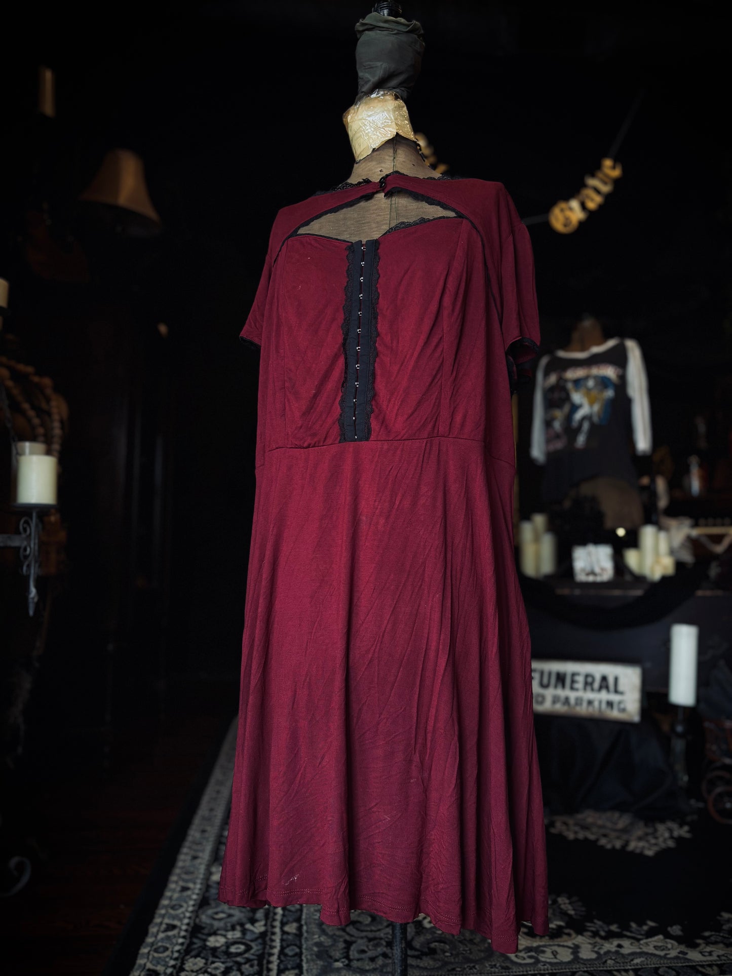 Thorne and fable Red plus size Cut-put dress