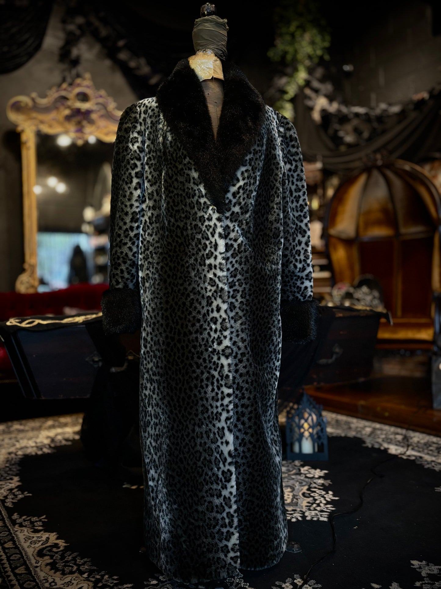 Extra Long! Vintage Faux Fur Olympia Coat