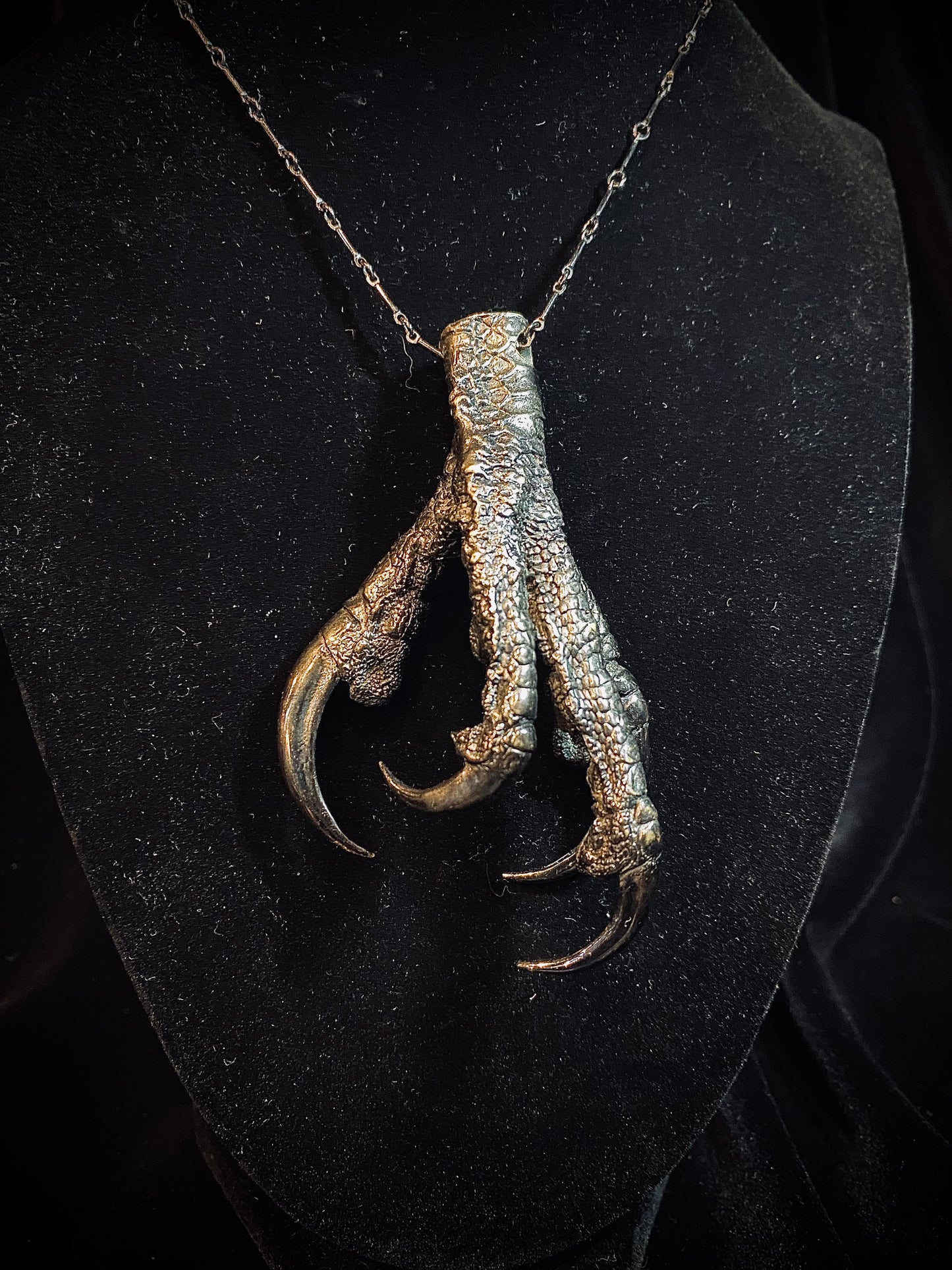 Blood Milk Jewels “The Prophet” Owl Claw Bronze Casted Necklace