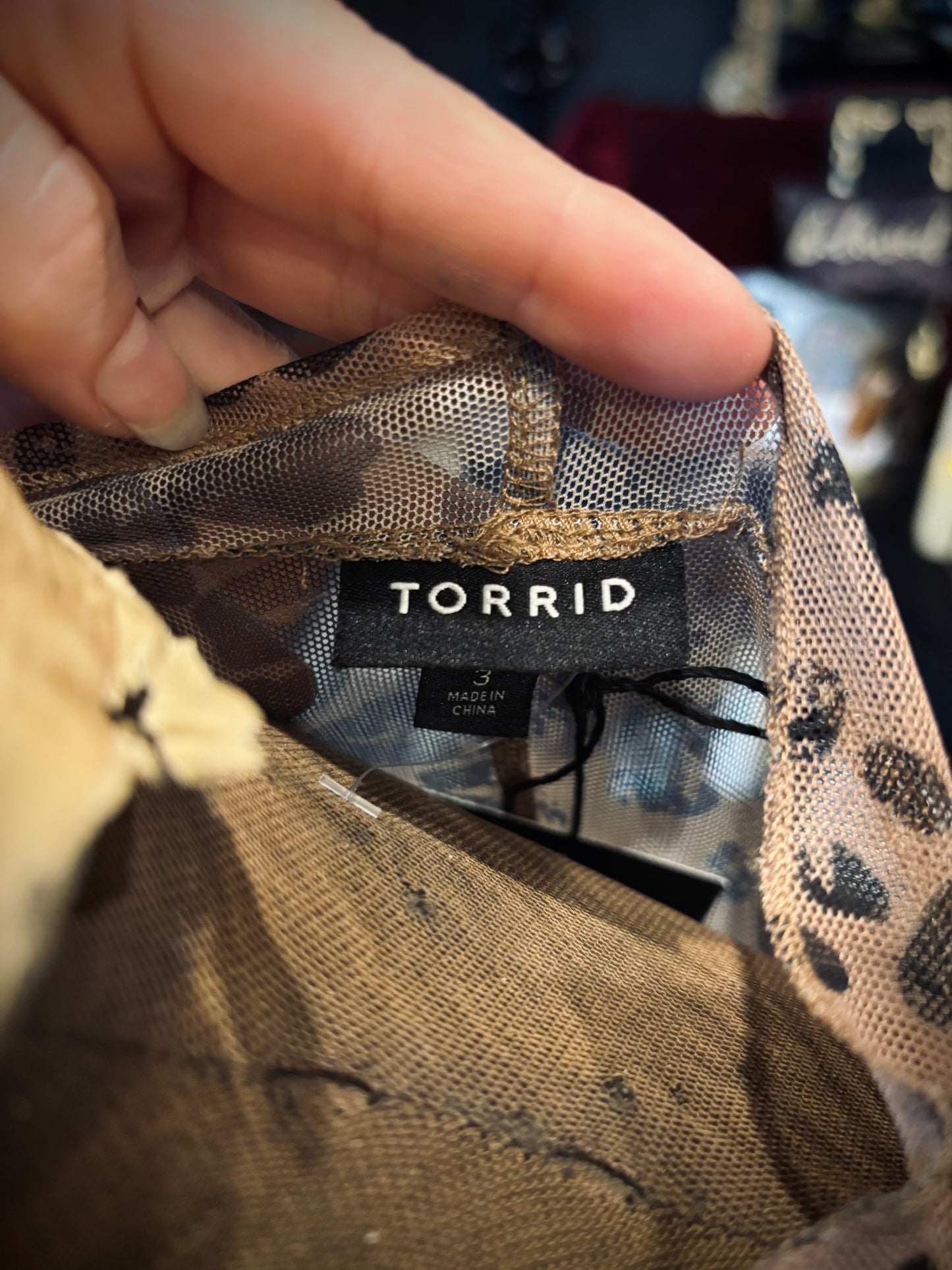 Torrid Sheer cheetah print dress