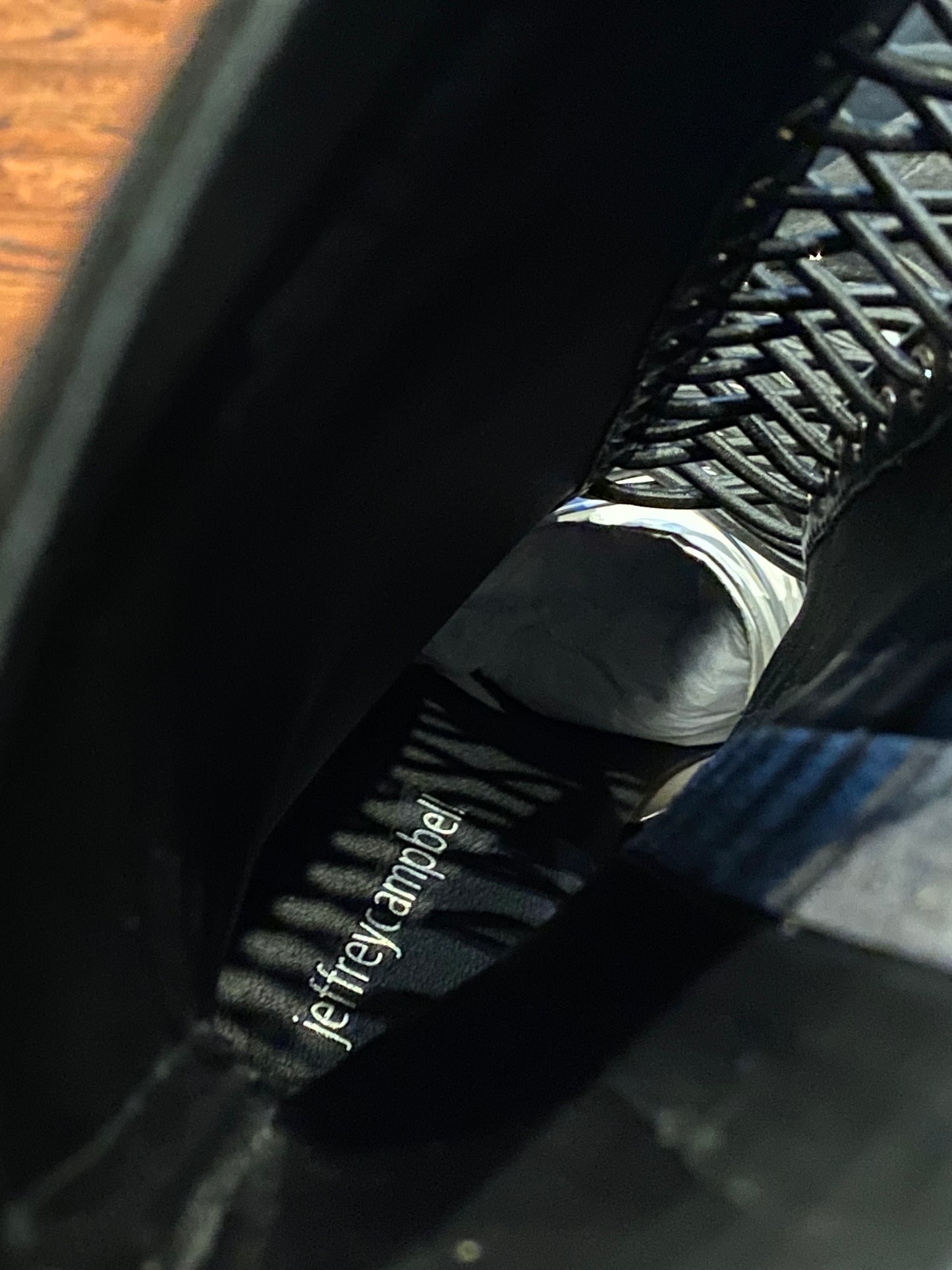 Jeffery Campbell Tall Black Corset Lace-Up Stilletto Boots