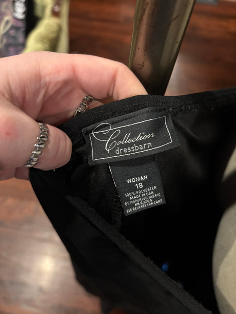Vintage Dressbarn Collection Black Maxi Plus Size Skirt