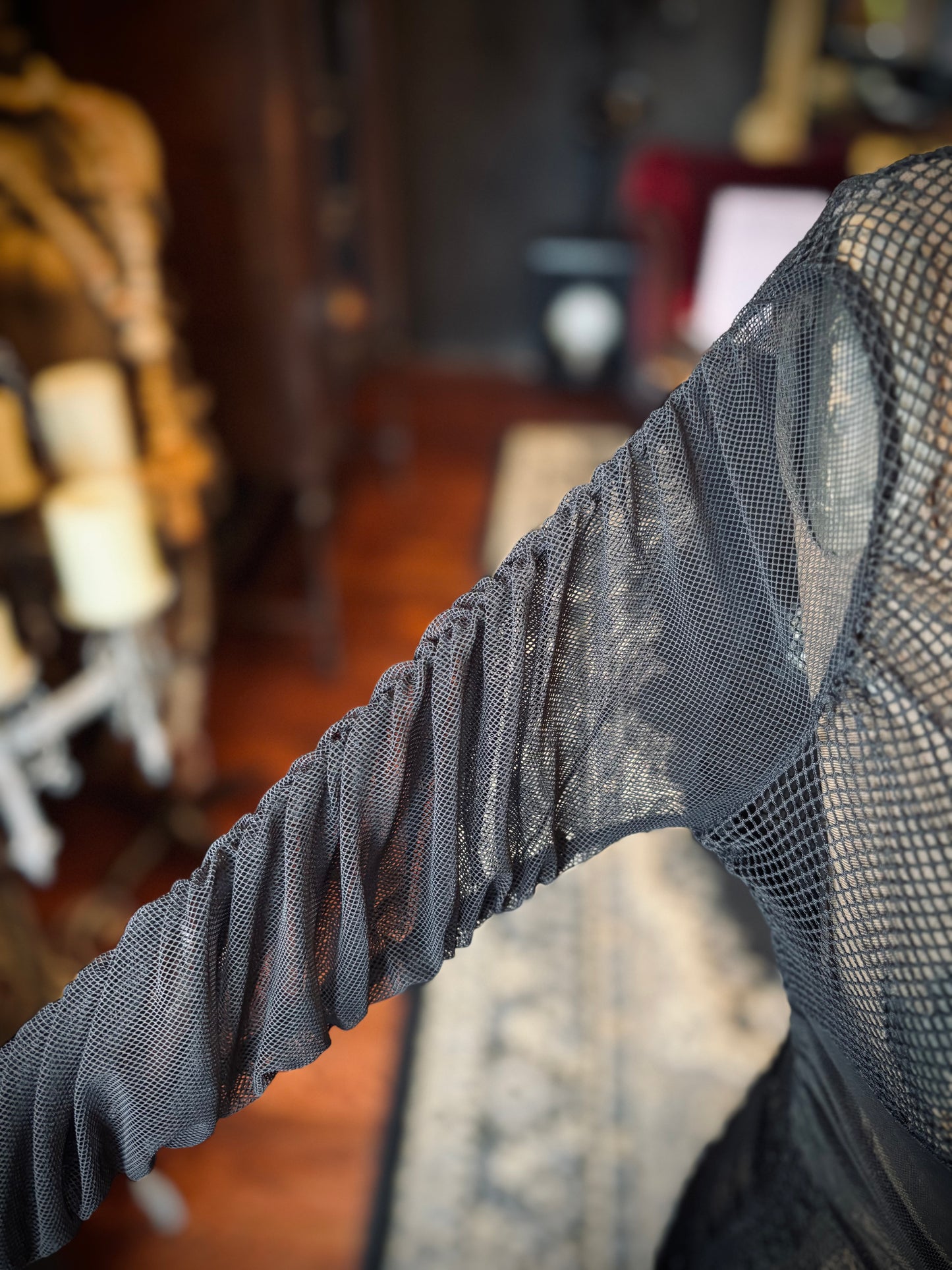 DARKERWAVES sheer fishnet dress