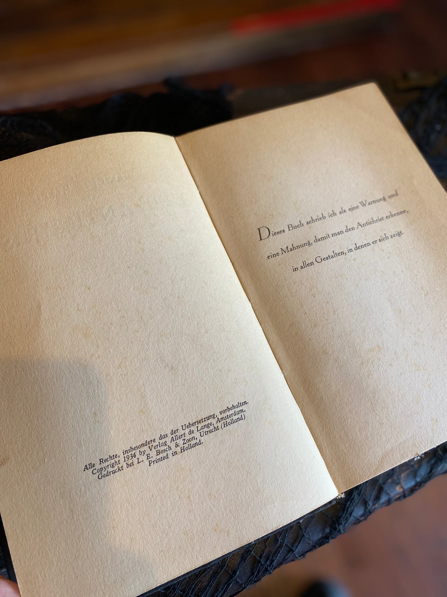 “Der Antichrist” by Joseph Roth Antique Copy Published 1934