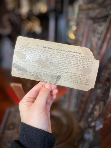 Vintage Stereoscope With German War Photo 3D Viewing Card