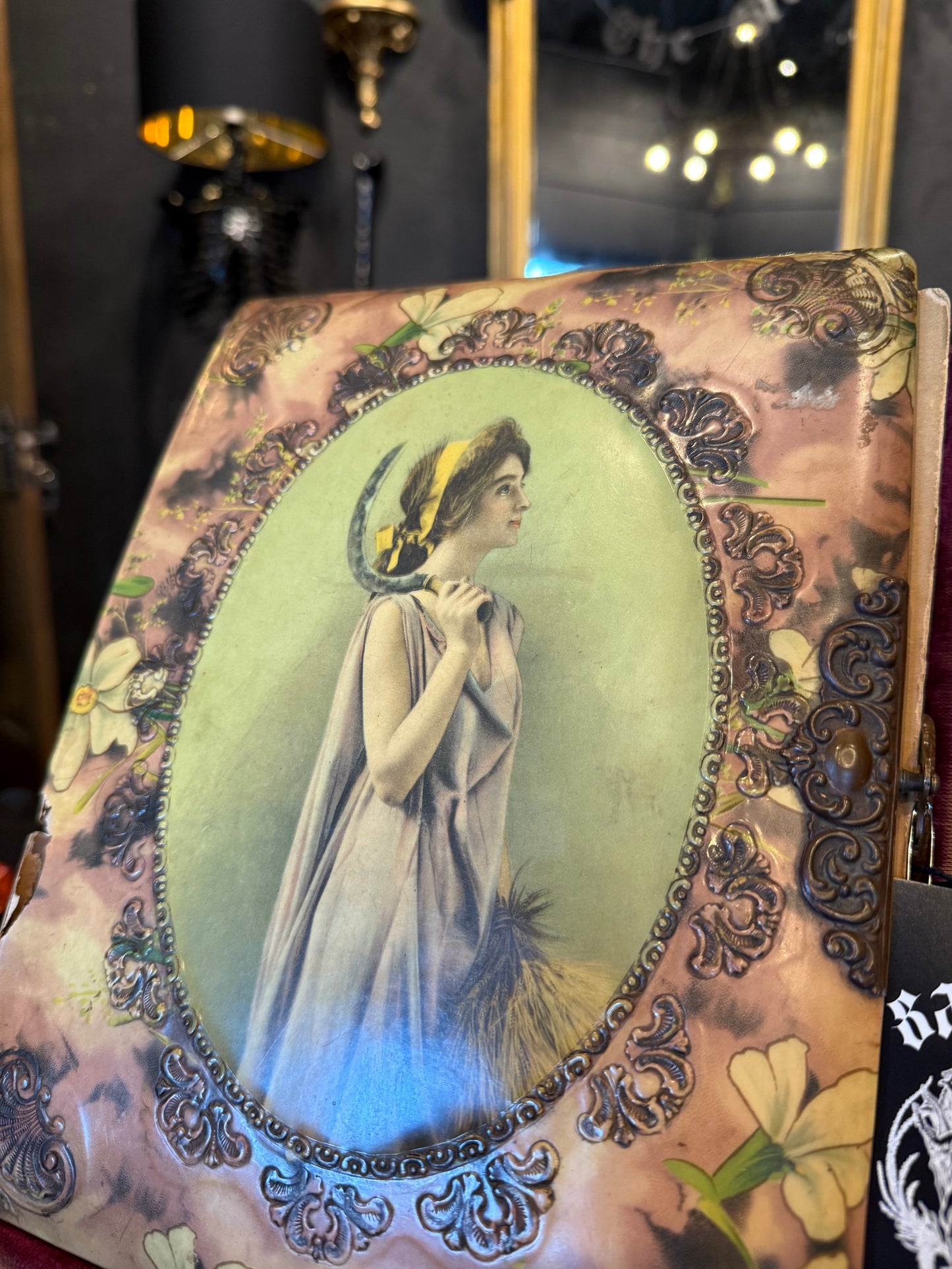 Antique Goddess Demeter Decorative Floral Blank Photo Album