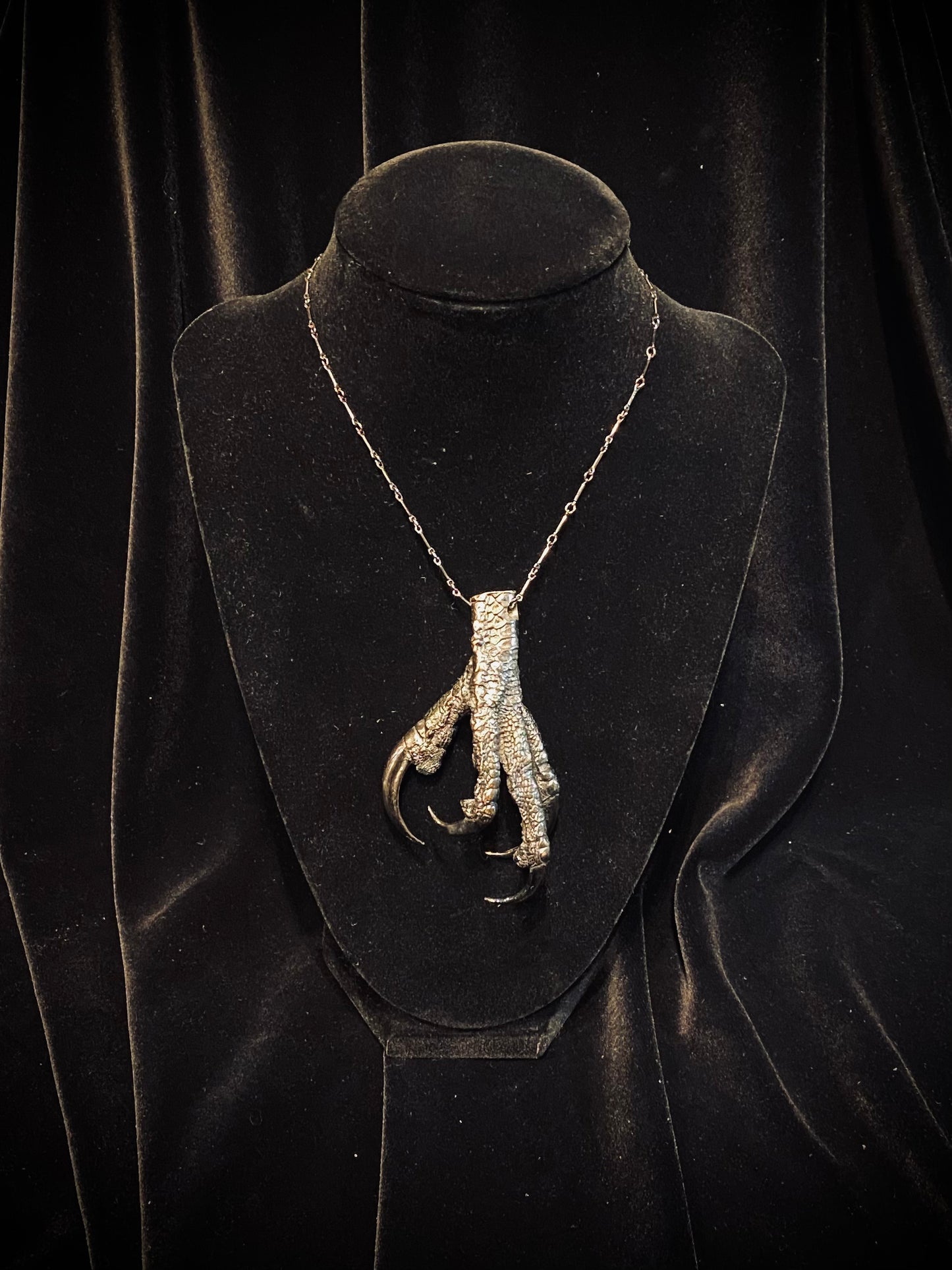 Blood Milk Jewels “The Prophet” Owl Claw Bronze Casted Necklace