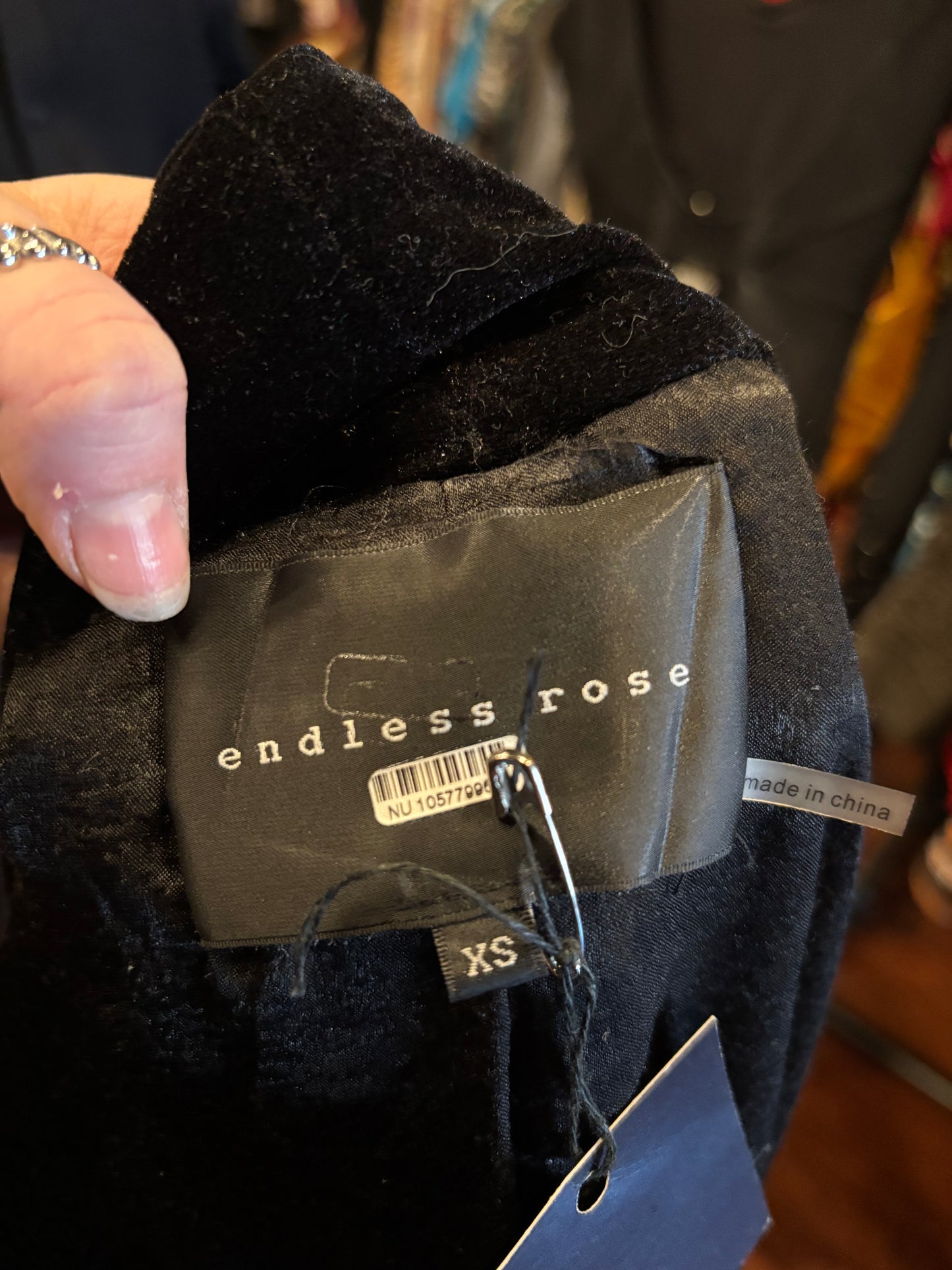 Endless Rose Black Velvet Comfy Fit Blazer