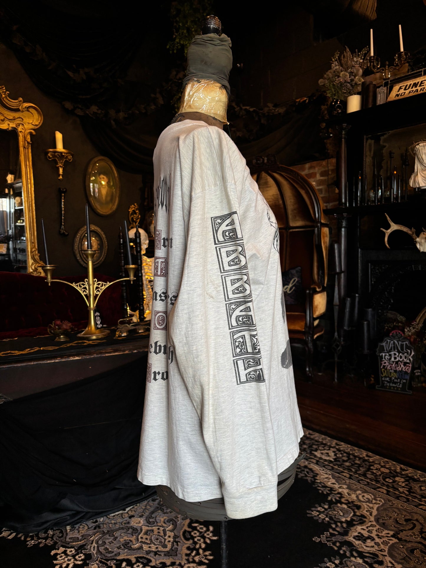 Vintage Grey Immortal Battles In The North Long Sleeve Tee